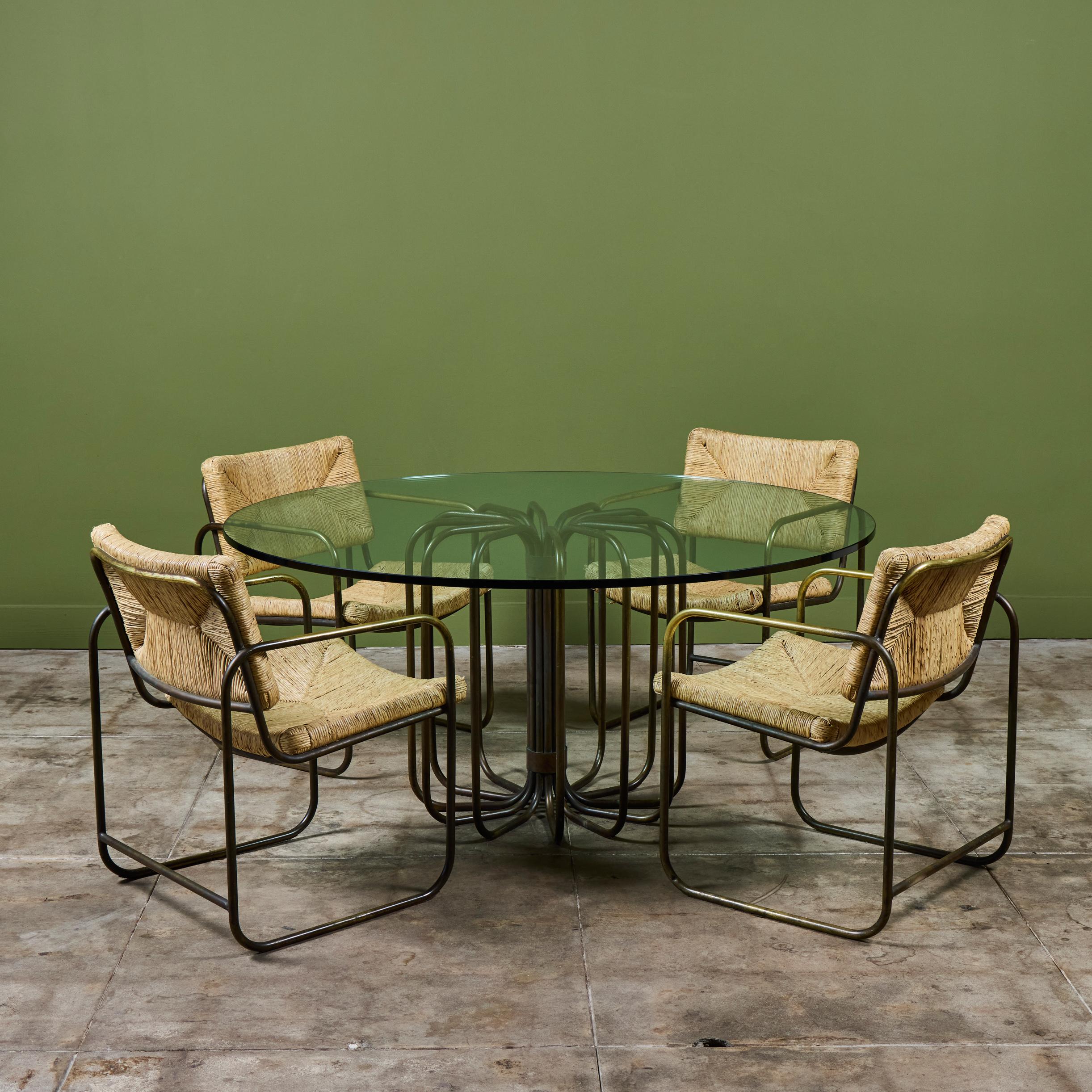Kipp Stewart Bronze Tube Patio Dining Table for Terra For Sale 5