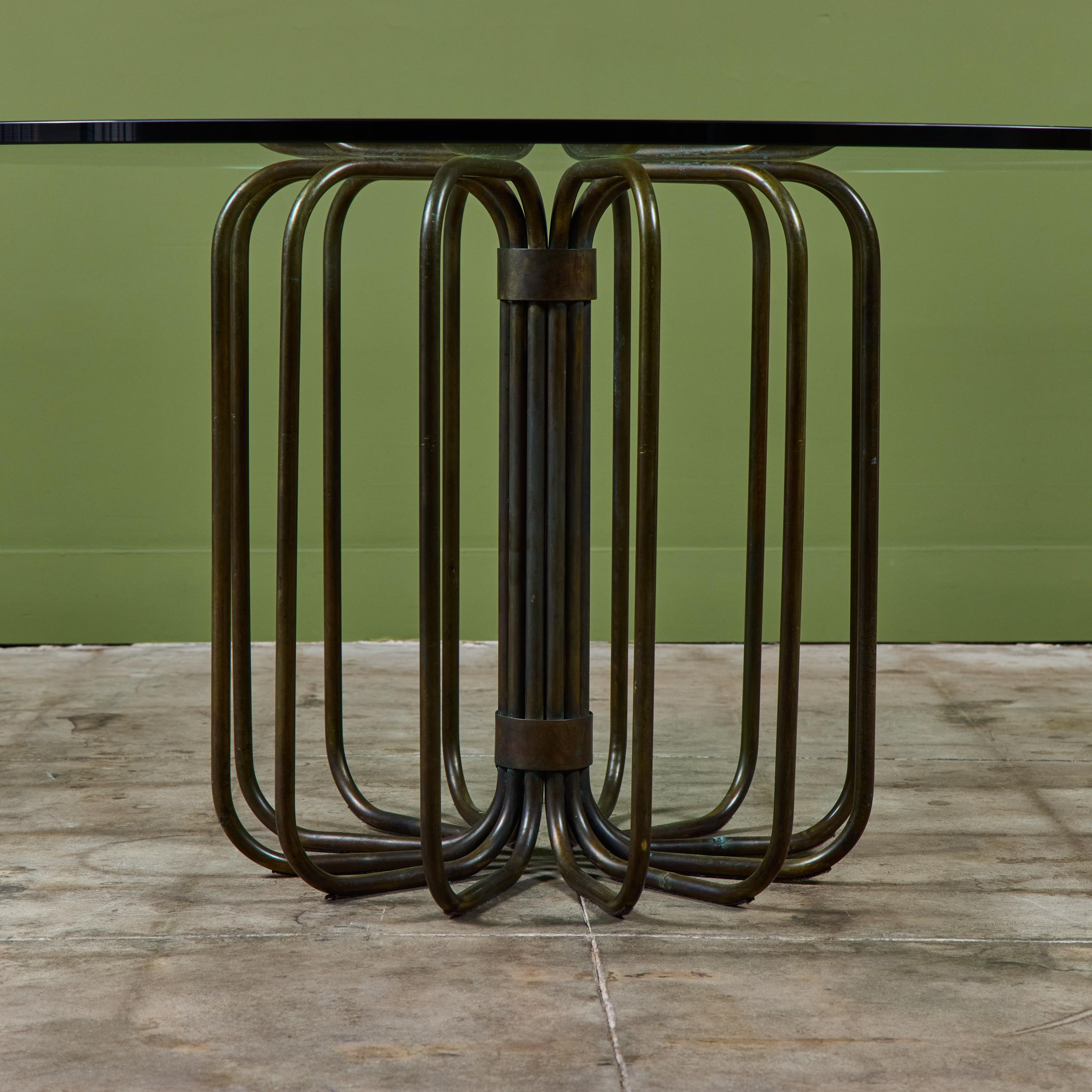 Kipp Stewart Bronze Tube Patio Dining Table for Terra For Sale 3