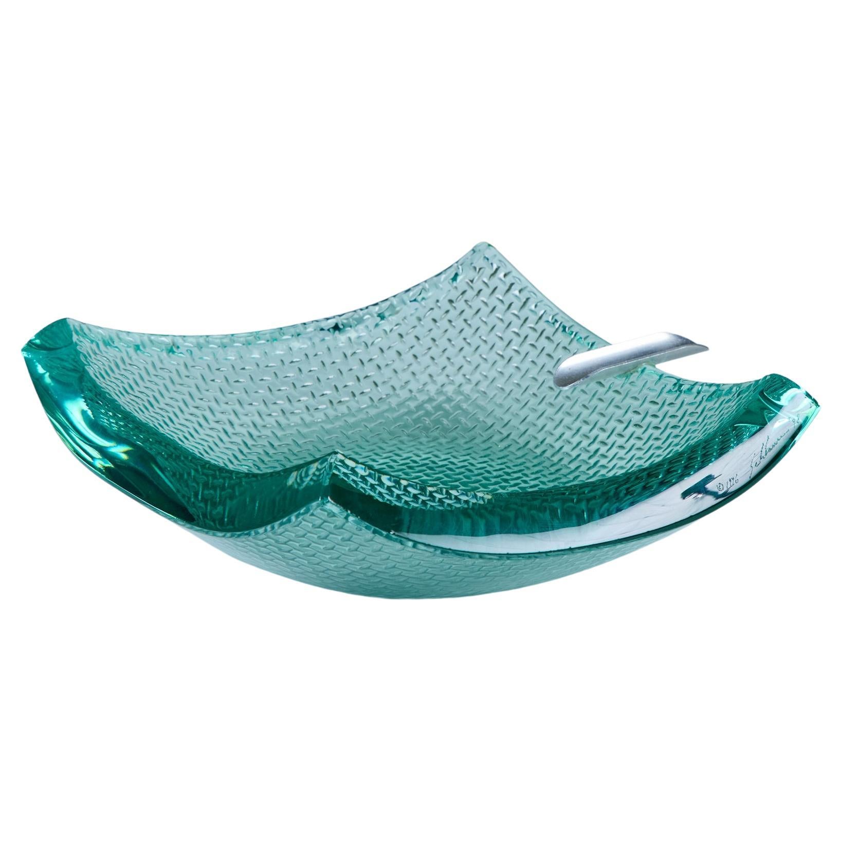 Stephen Schlanser Postmoderner Glasaschenbecher im Angebot