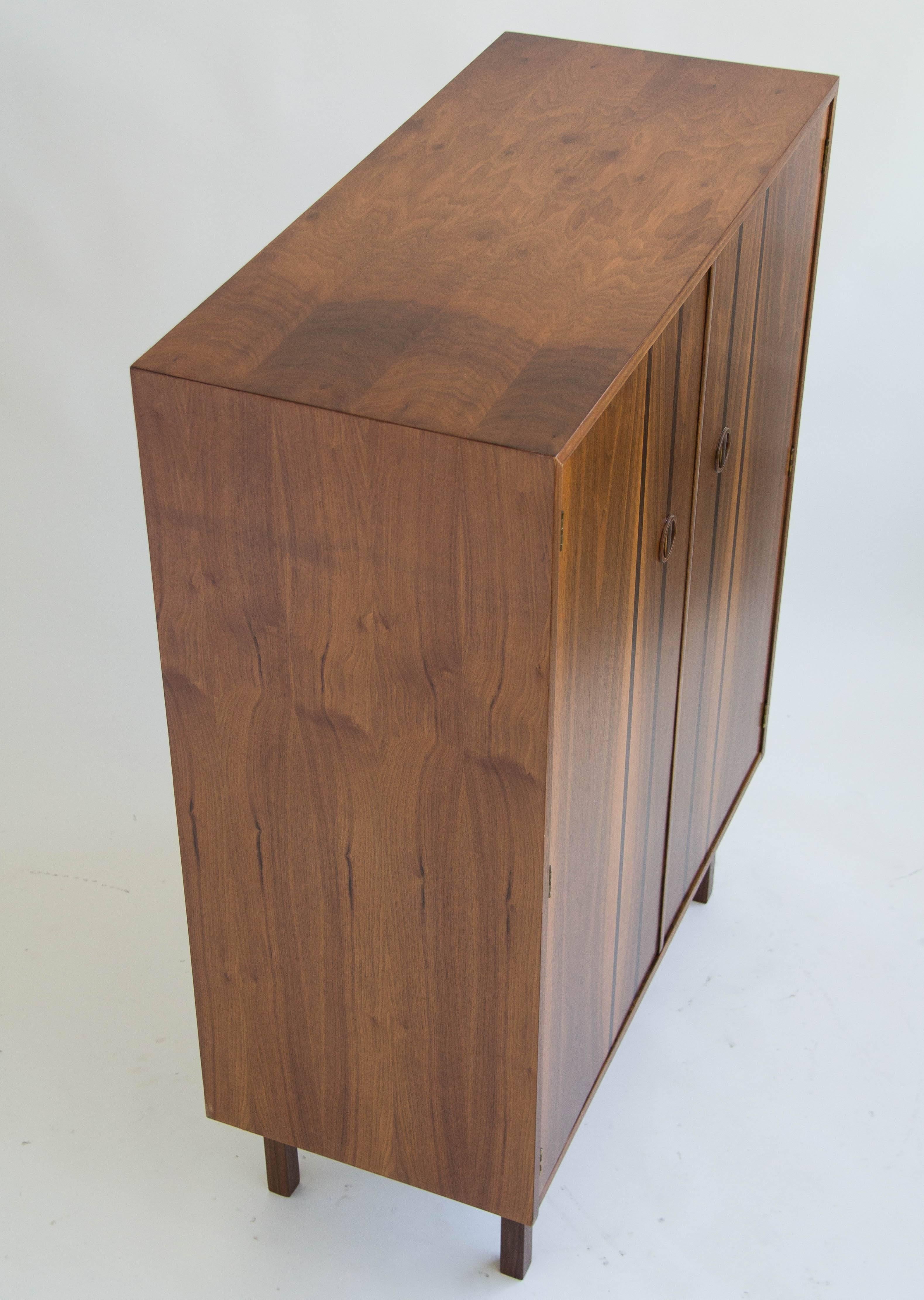Mid-Century Modern H. Paul Browning for Stanley Furniture Co. Walnut and Rosewood Highboy