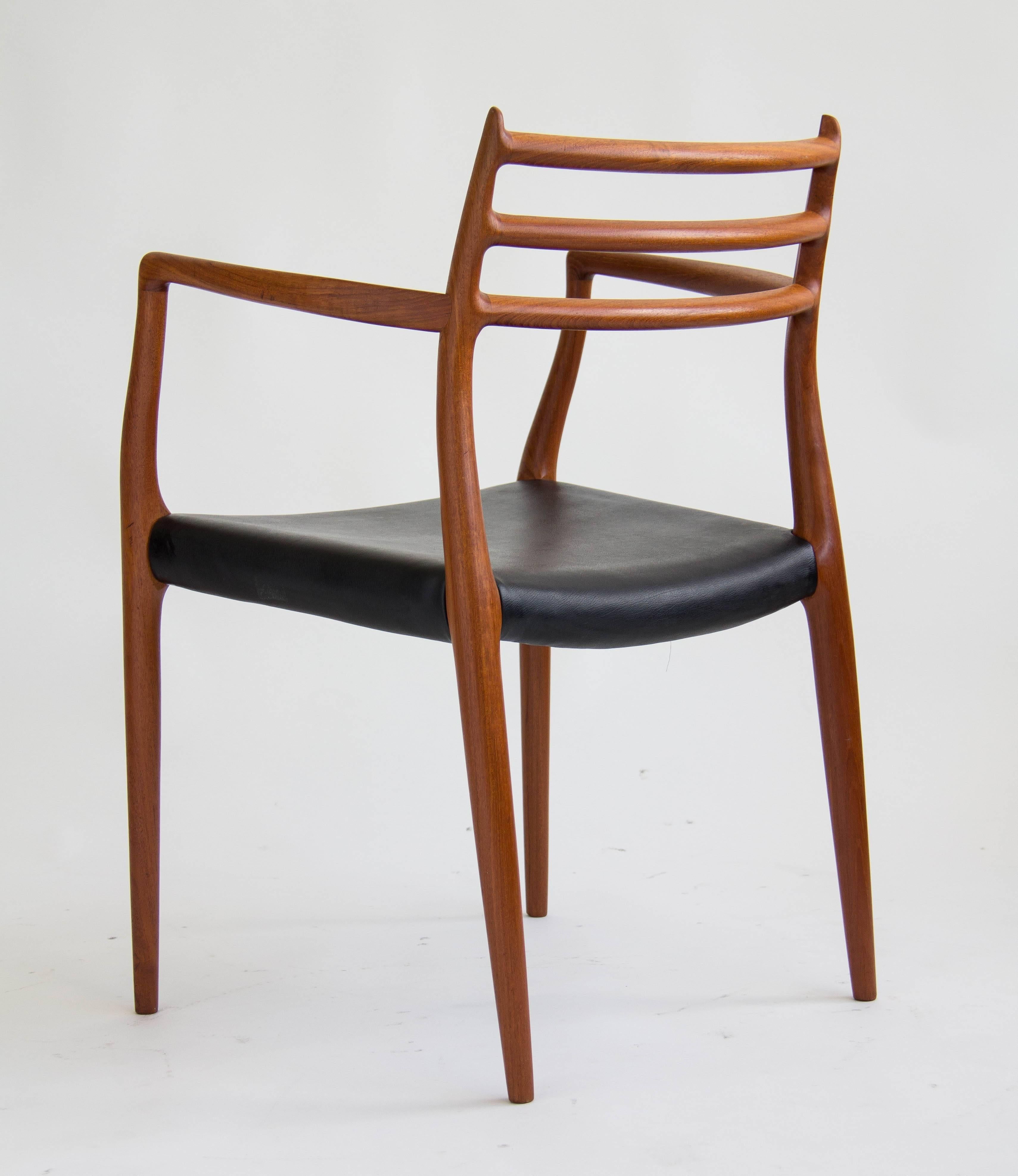 Danish Set of Six No. 78 Dining Chairs by Niels Møller