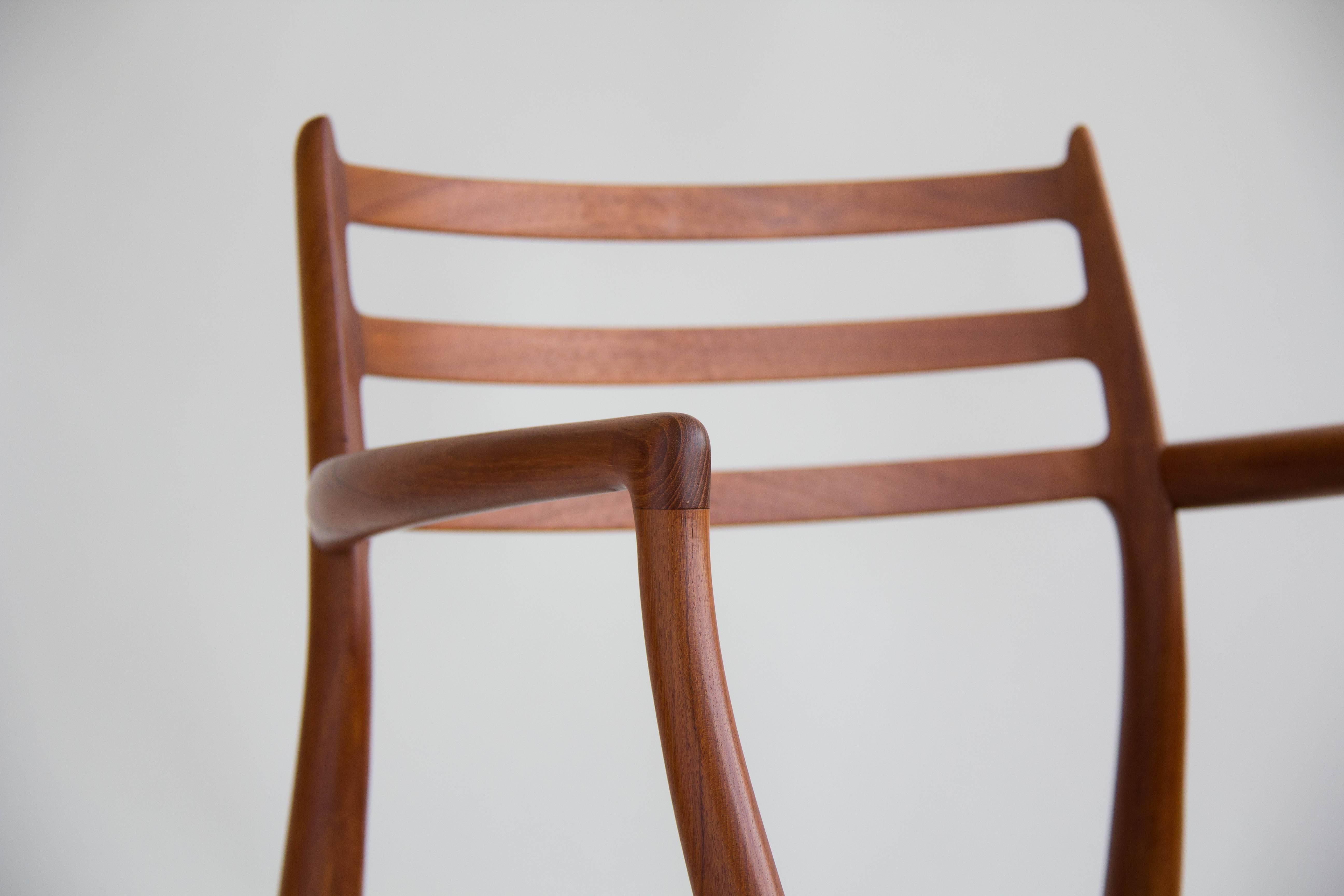 Set of Six No. 78 Dining Chairs by Niels Møller In Good Condition In Los Angeles, CA