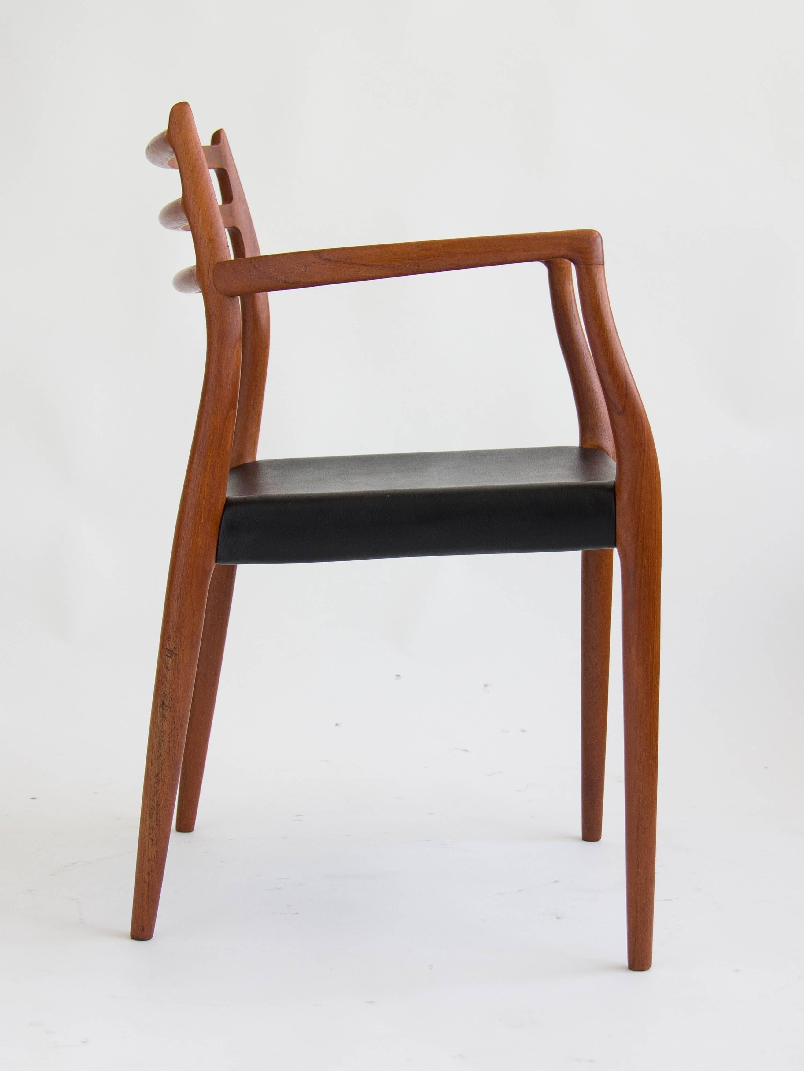 Oiled Set of Six No. 78 Dining Chairs by Niels Møller