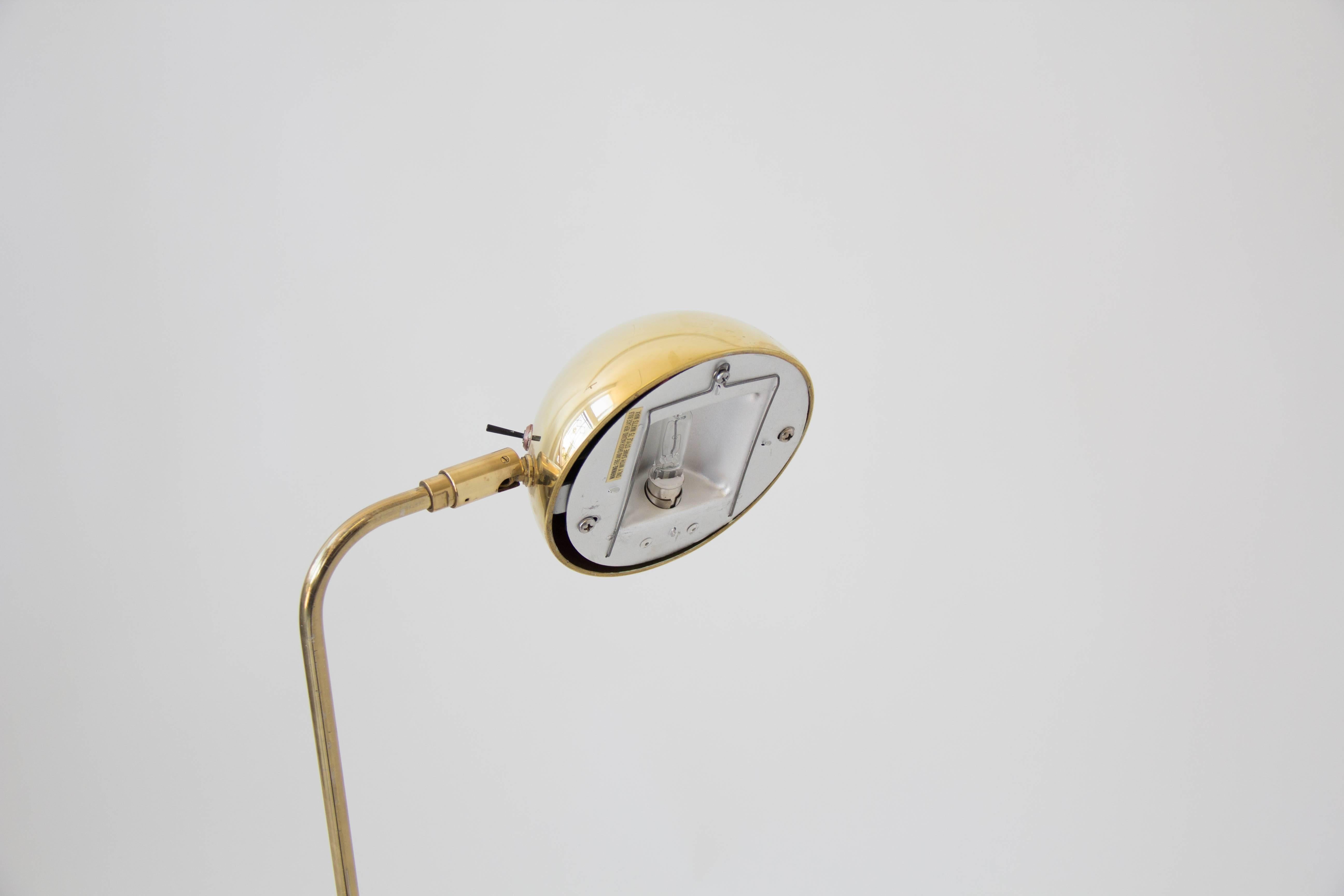 Polished Robert Sonneman for George Kovacs Brass Floor Lamp