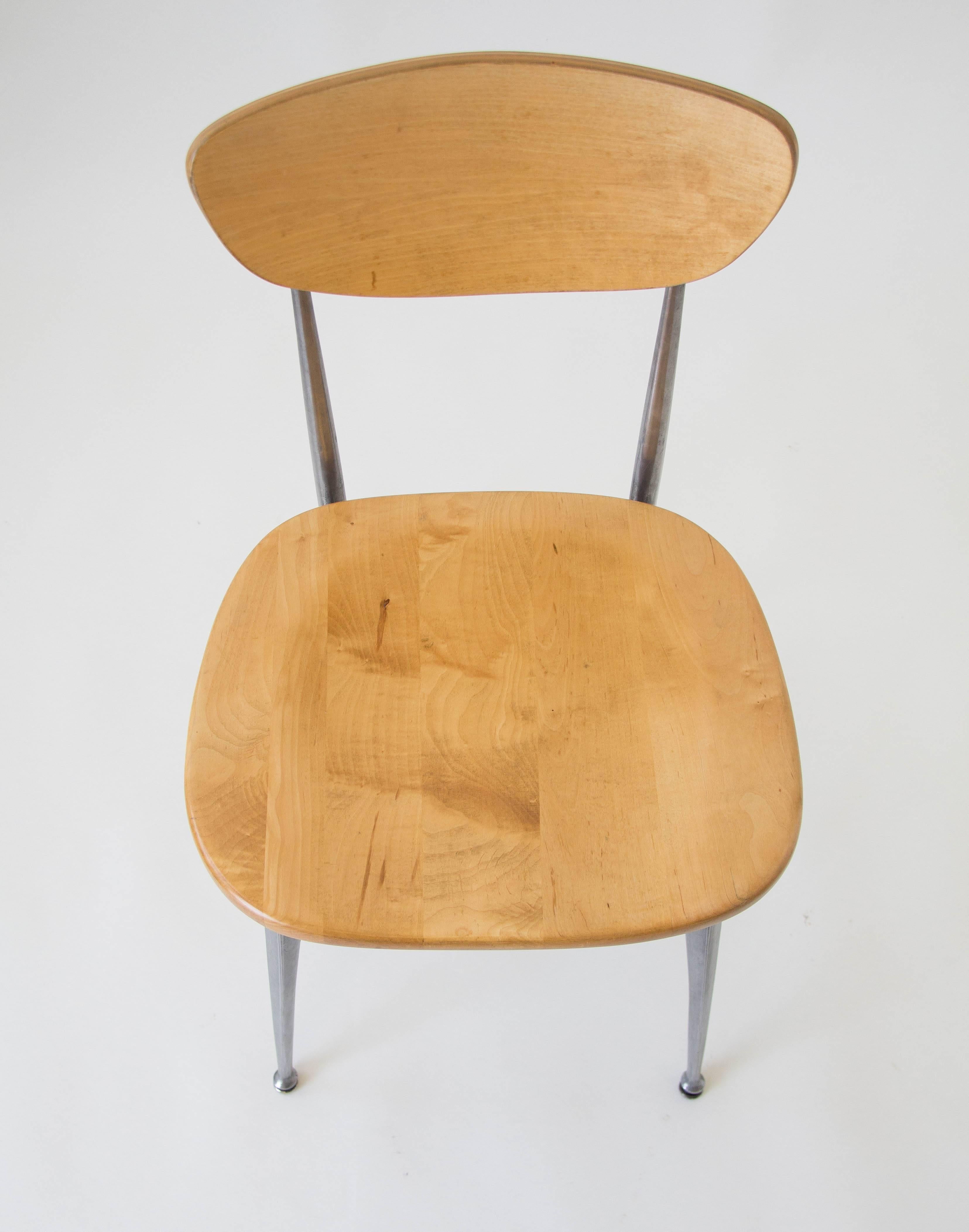 Mid-20th Century Set of Four Shelby Williams Gazelle-Leg Dining Chairs