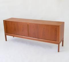 Aksel Kjersgaard Teak Tambour Door Credenza
