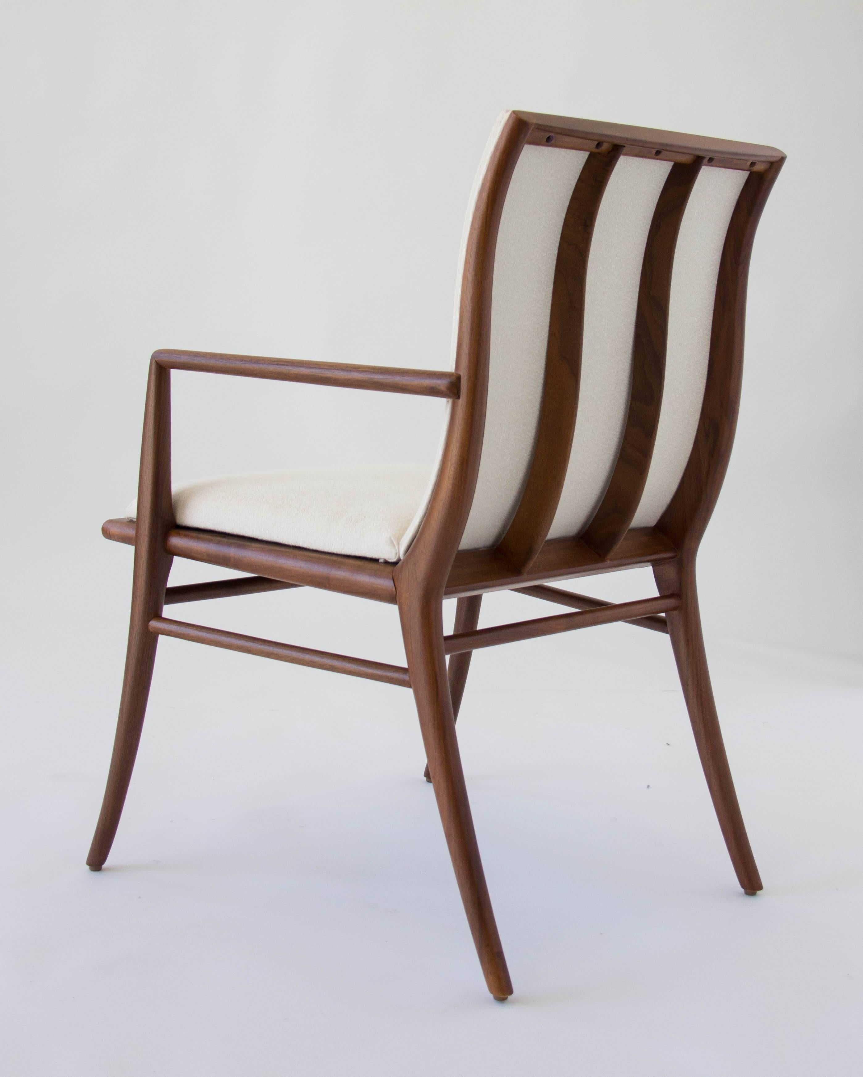American T.H. Robsjohn-Gibbings for Widdicomb Sabre-Leg Dining Chairs, Set of Six