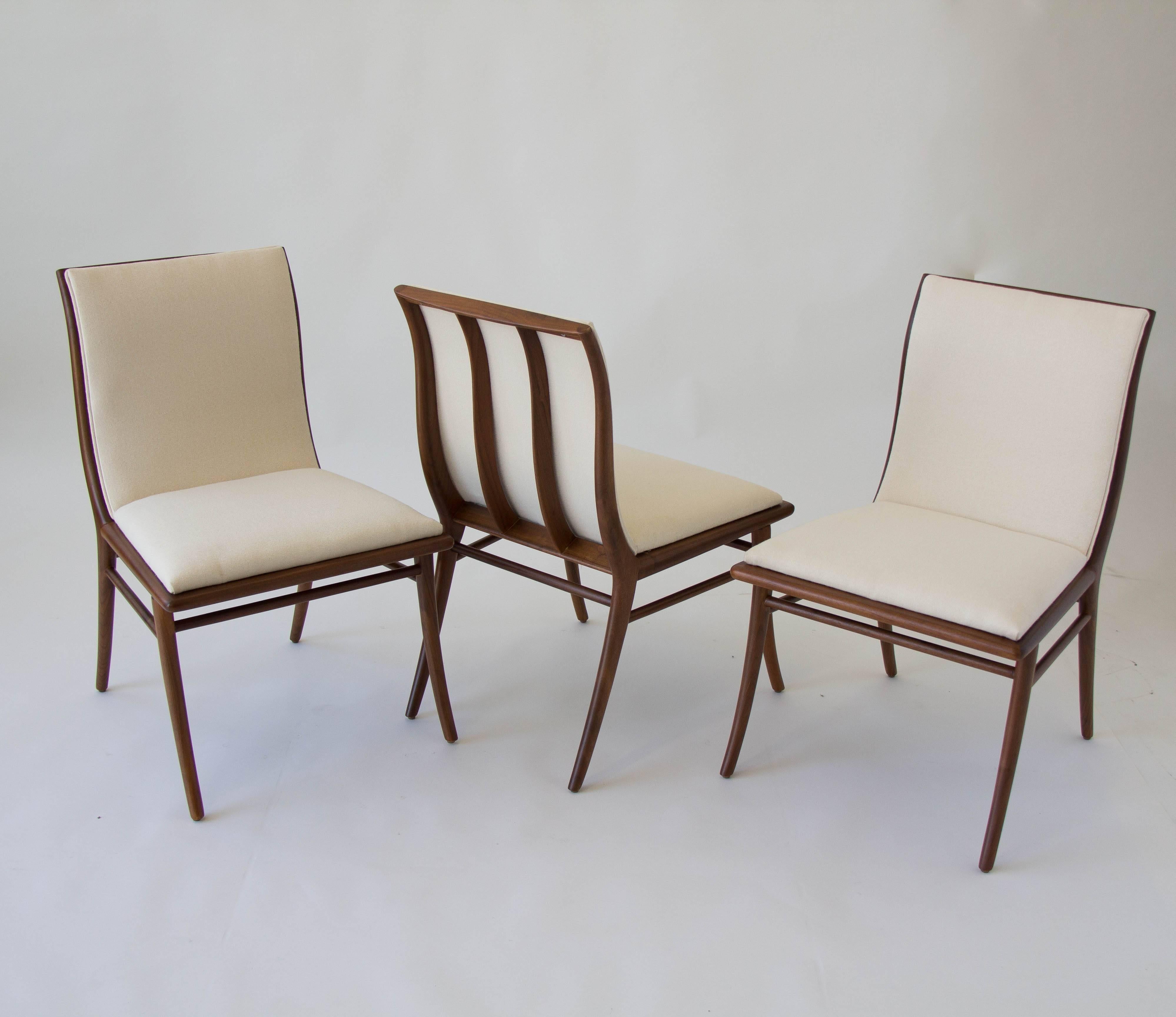 T.H. Robsjohn-Gibbings for Widdicomb Sabre-Leg Dining Chairs, Set of Six 2