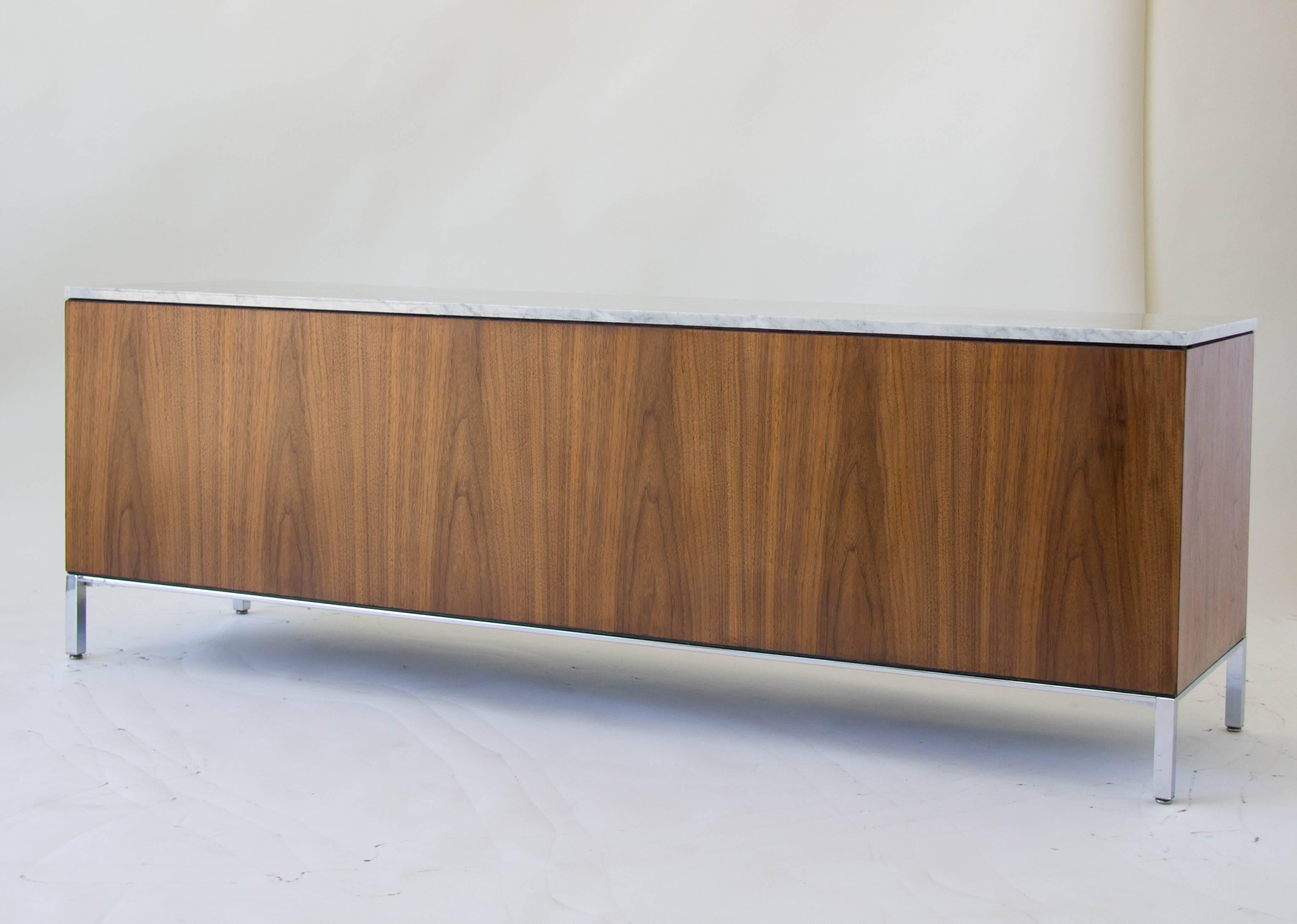 Mid-Century Modern Stow Davis Marble-Topped Credenza