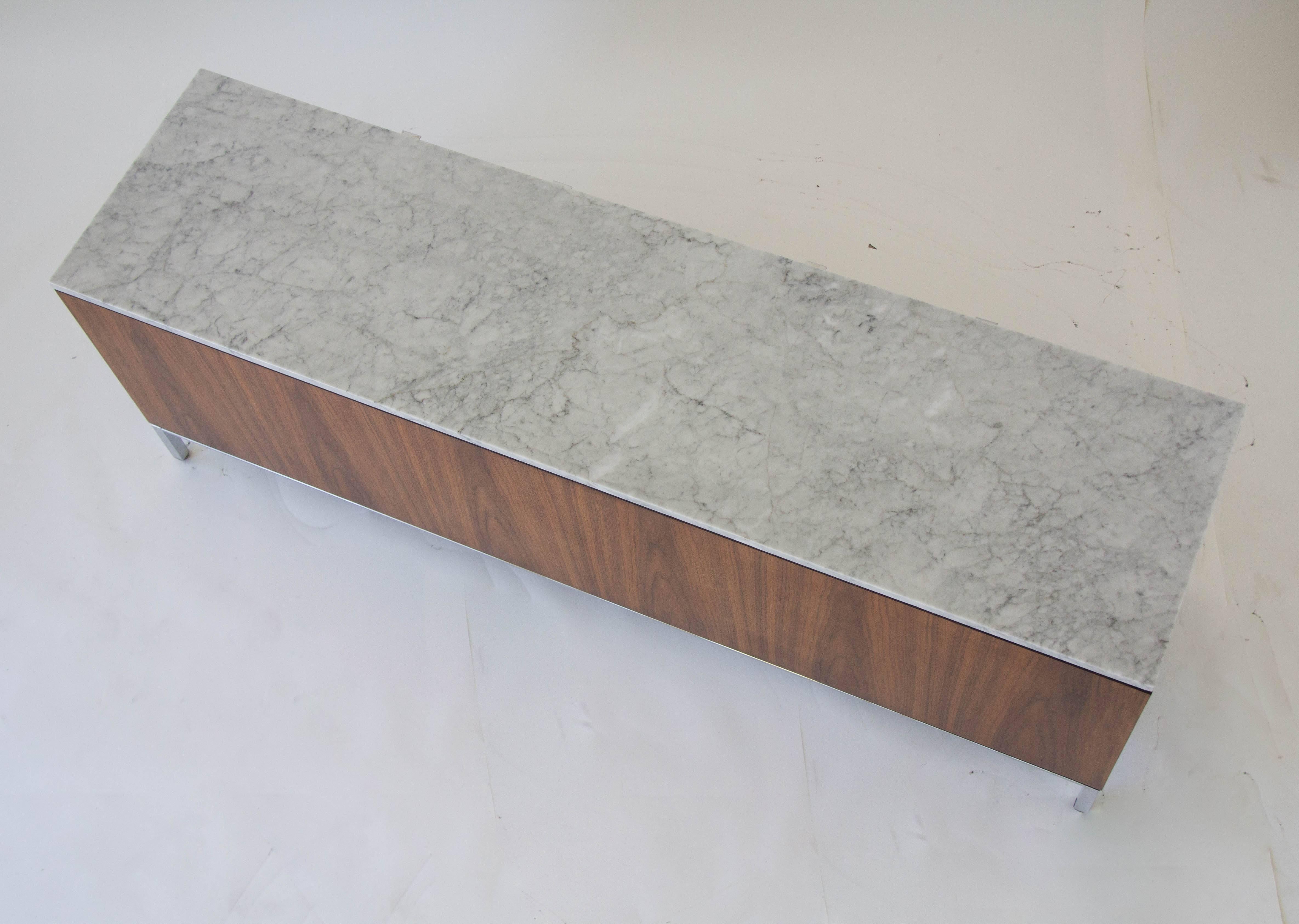 Stow Davis Marble-Topped Credenza In Excellent Condition In Los Angeles, CA