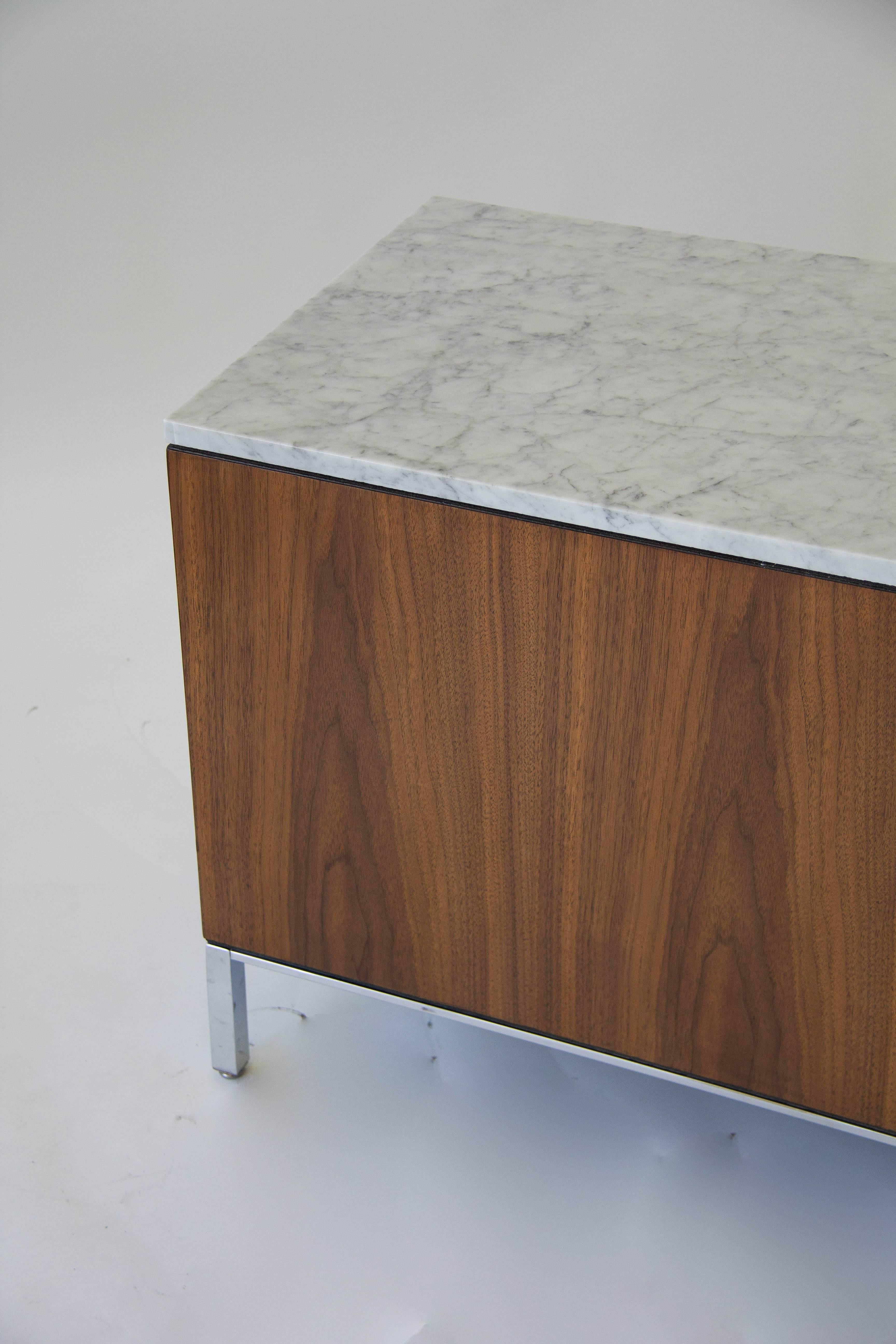 Mid-20th Century Stow Davis Marble-Topped Credenza