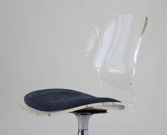 Hill Manufacturing Co. Lucite Rolling Desk Chair