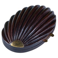 Wood Hinged Shell Box