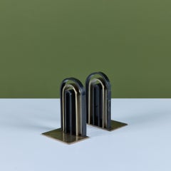 Art Deco Bronze and Brass Bookends by Walter Von Nessen, 1930s USA