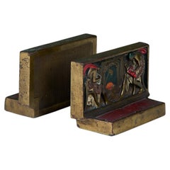 Fermalibri in bronzo di Pompeian Bronze, Graphic Arts, Stati Uniti, anni ’20