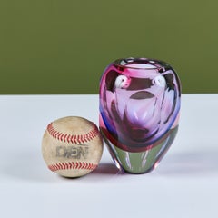 Murano Sommerso Faceted Glass Vase by Fabio Poli, c.1950s