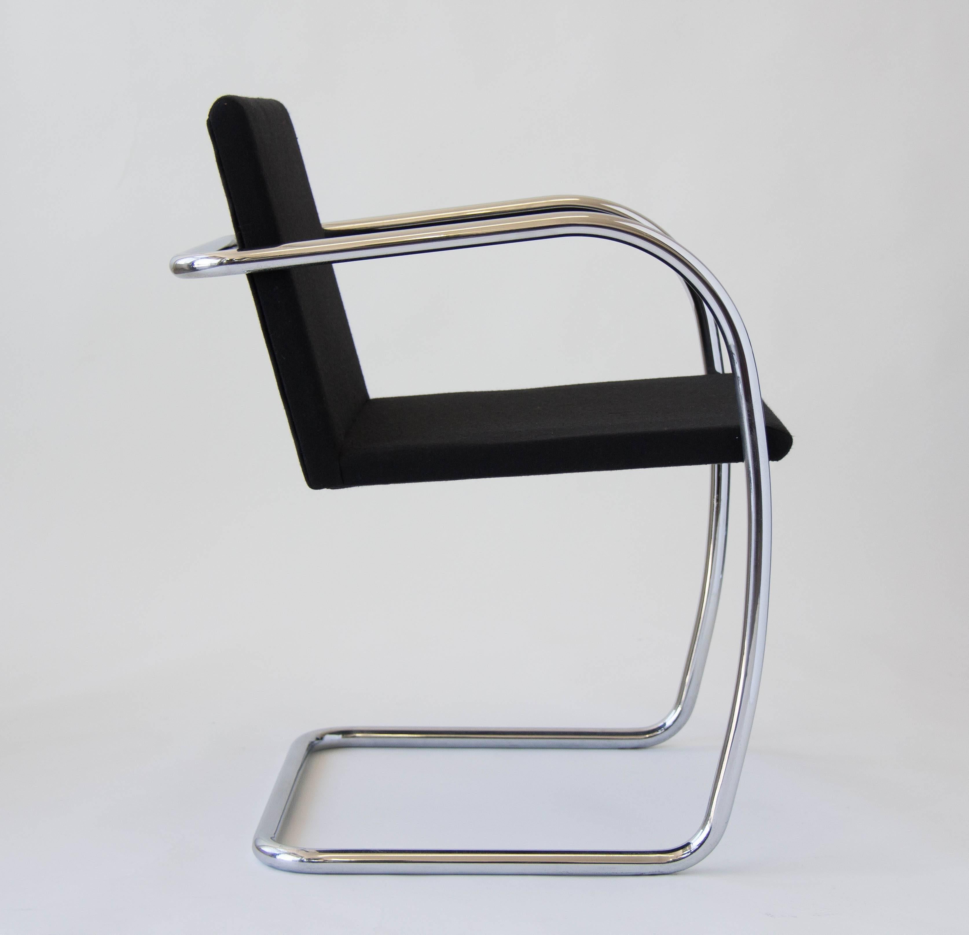 Mid-Century Modern Tubular Brno Chairs by Mies van der Rohe for Knoll International