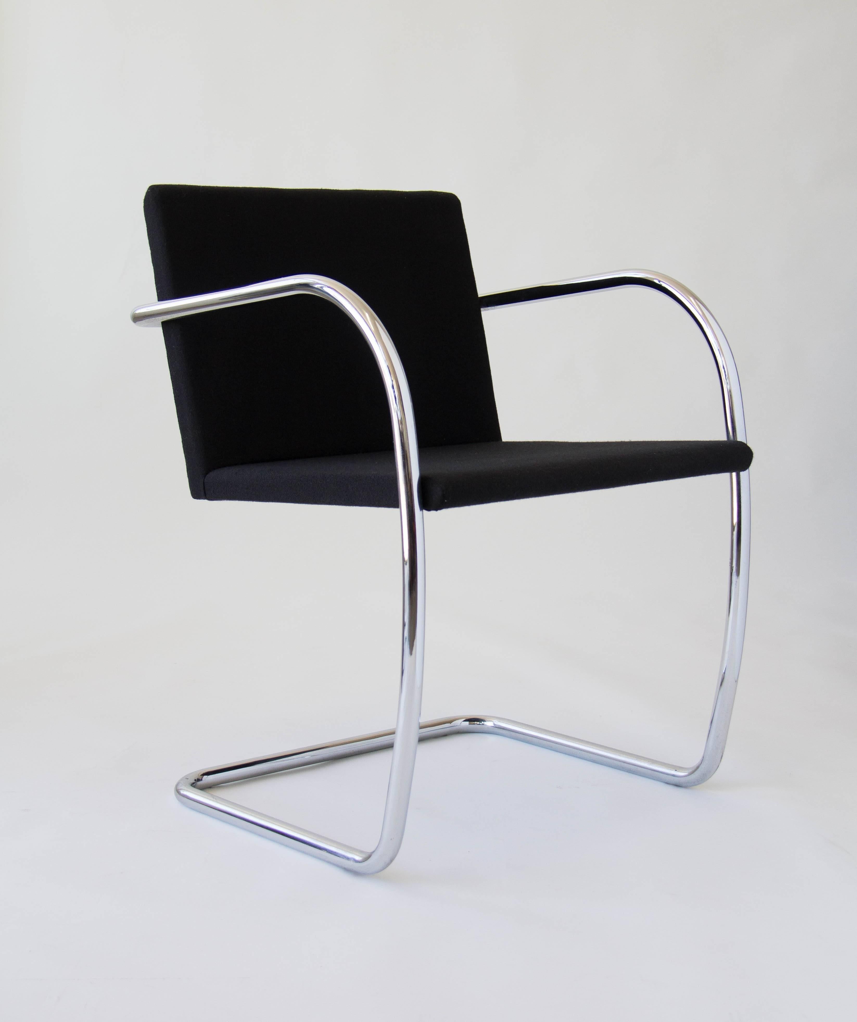European Tubular Brno Chairs by Mies van der Rohe for Knoll International
