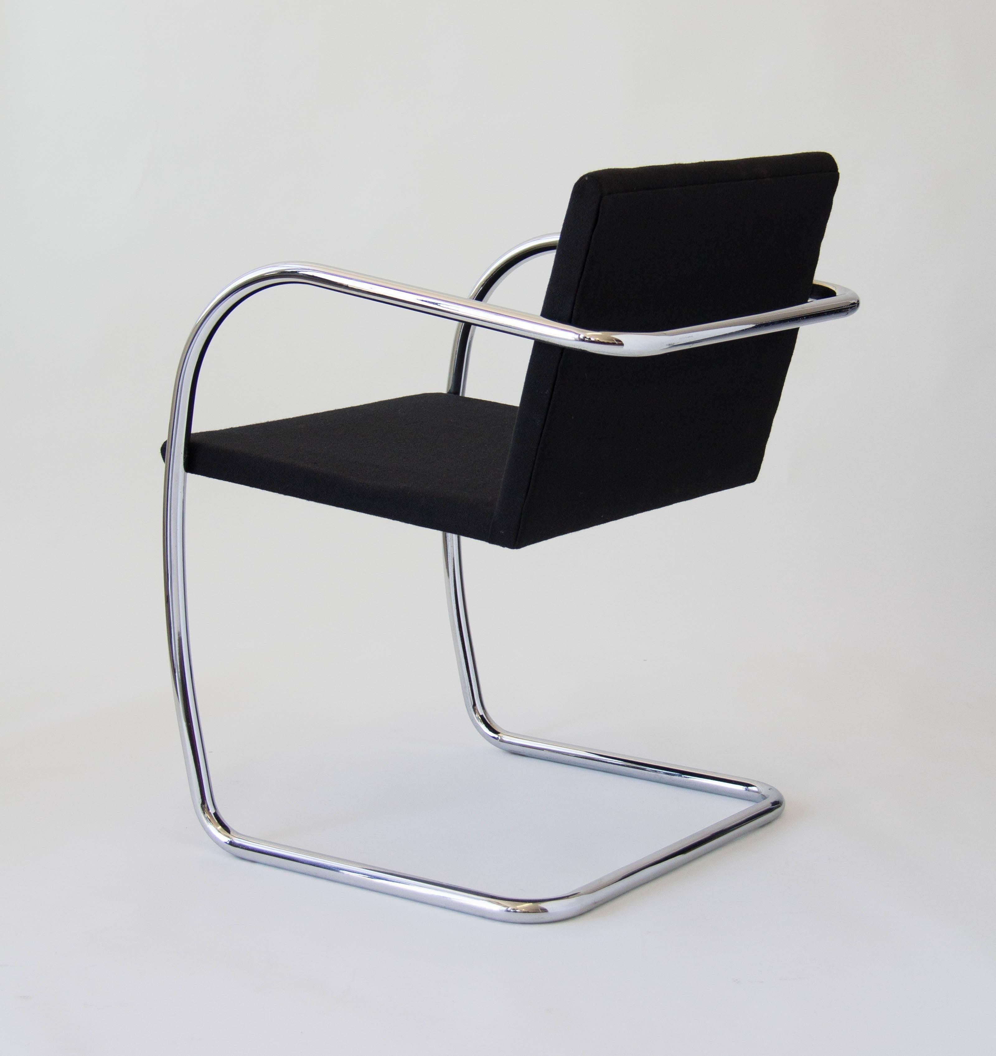 20th Century Tubular Brno Chairs by Mies van der Rohe for Knoll International
