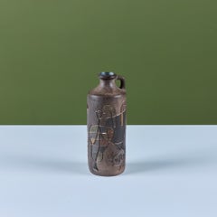 Sgraffito Stoneware Jug, Mid-Century Modern, 1996