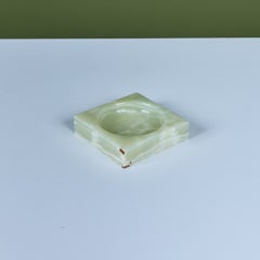 Polished Green Onyx Ashtray by Ronson, Italy, Vintage, Circa 1960s