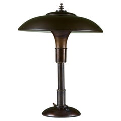 Tischlampe „Guardsman“ von Bert Dickerson für Faries, Messing und Stahl, 1930er Jahre