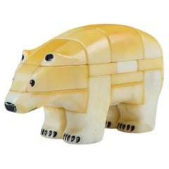 3D-Puzzle-Skulptur „Nanook“ mit ineinandergreifenden Teilen in Form eines Eisbären von PKR Corporation, 1986