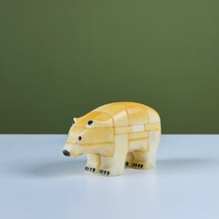 3D-Puzzle-Skulptur „Nanook“ mit ineinandergreifenden Teilen in Form eines Eisbären von PKR Corporation, 1986