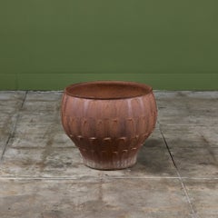 David Cressey Ribbed Stoneware Pro/Artisan Planter for Architectural Pottery