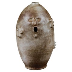 Sculptural Ceramic Face Vessel