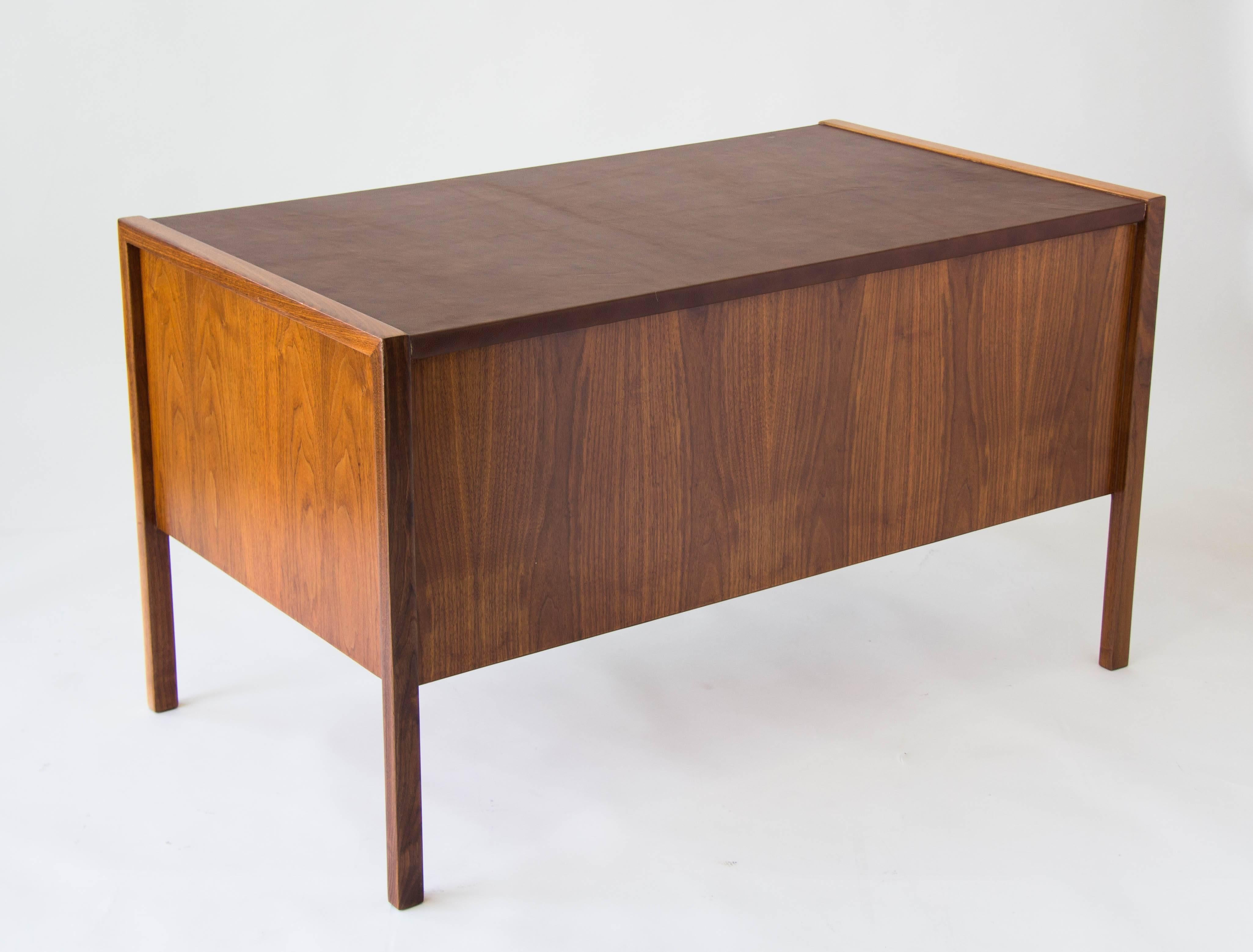 Jens Risom Walnut Desk with Leather Writing Surface 1