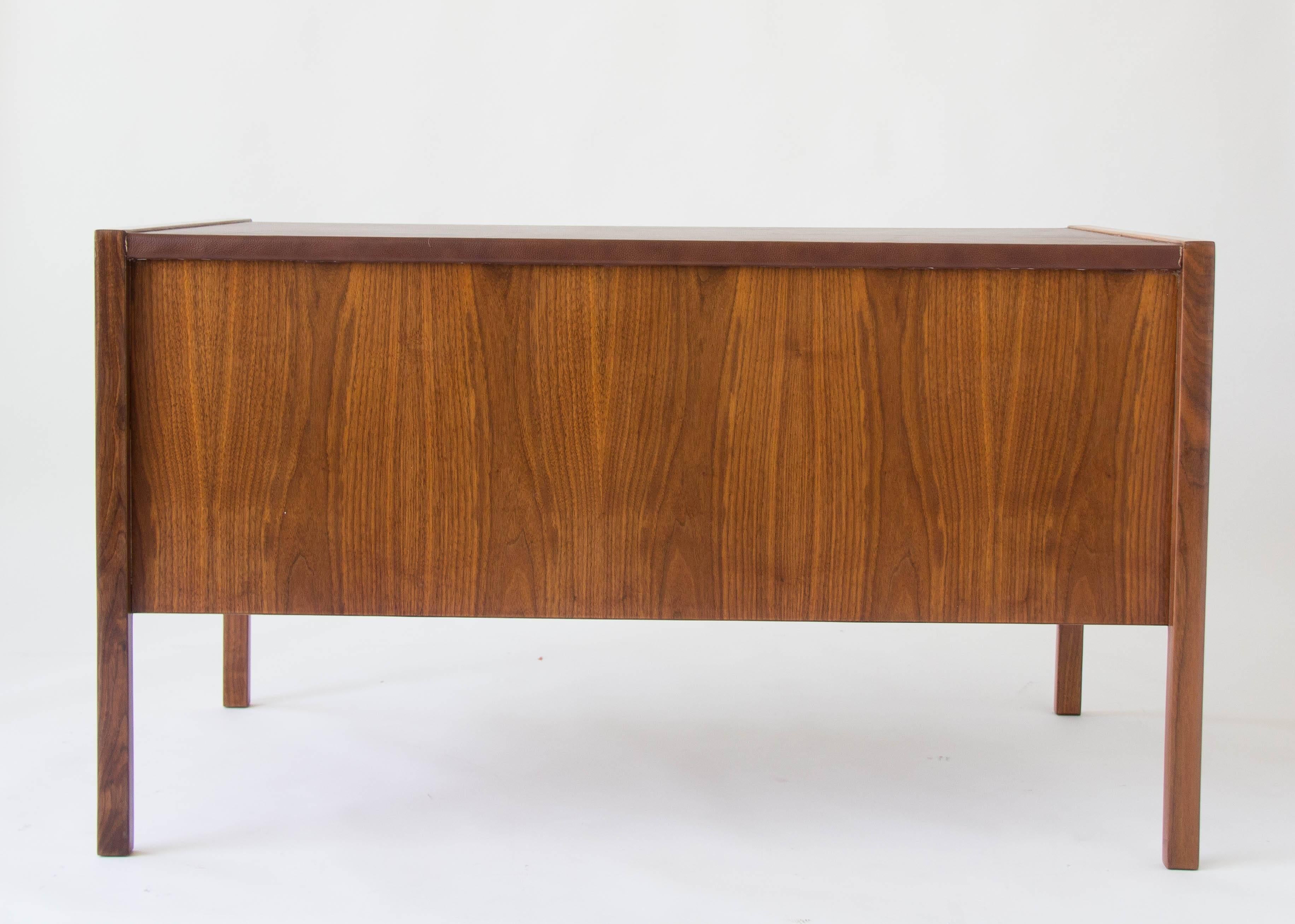 Jens Risom Walnut Desk with Leather Writing Surface 4