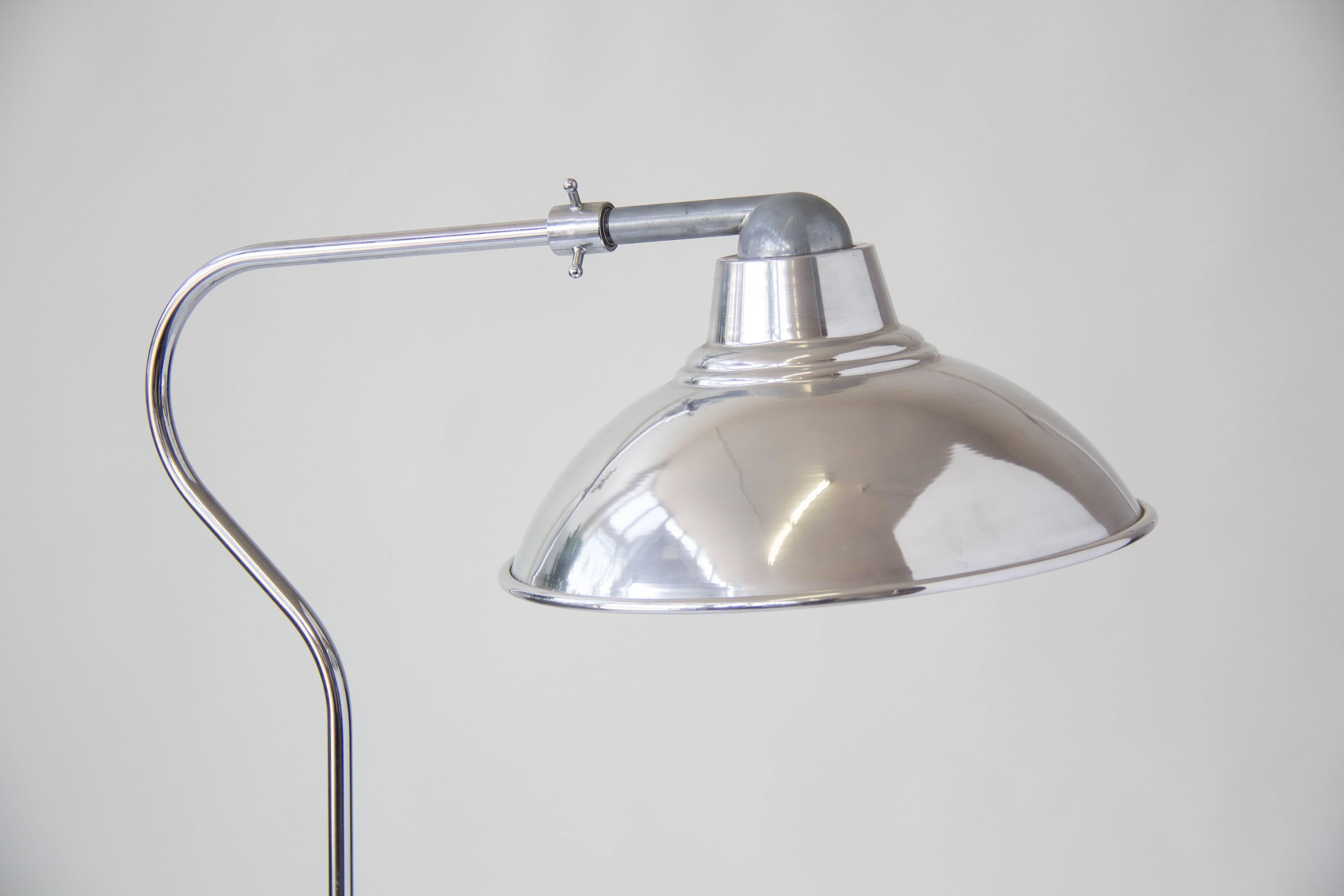 Mid-Century Modern Industrial Aluminum Floor Lamp