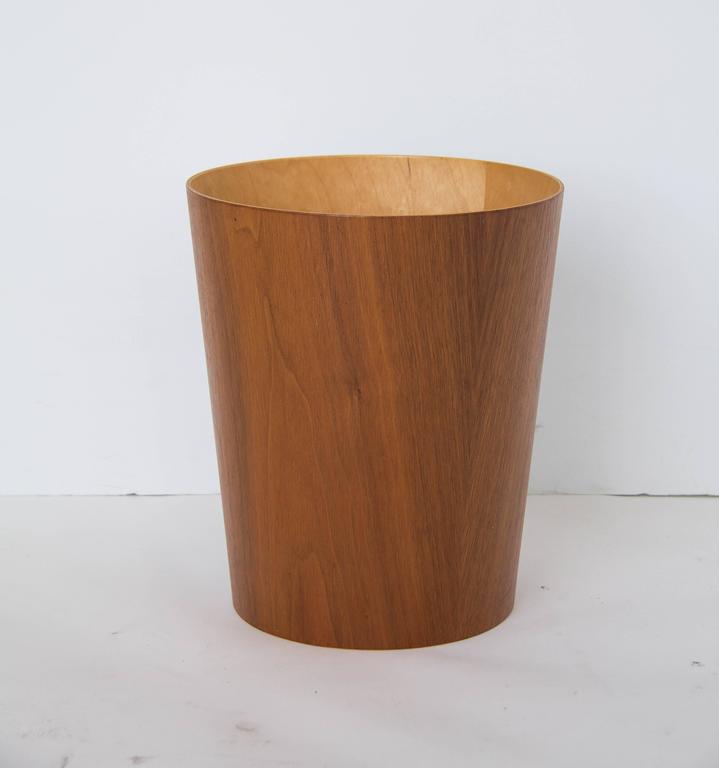 Rainbow Wood Products Teak Wastebasket At 1stdibs Wastebasket For Swedish Design House Rainbow Wood Products Specialized In Streamlined Home And Office Accessories Teak Veneer