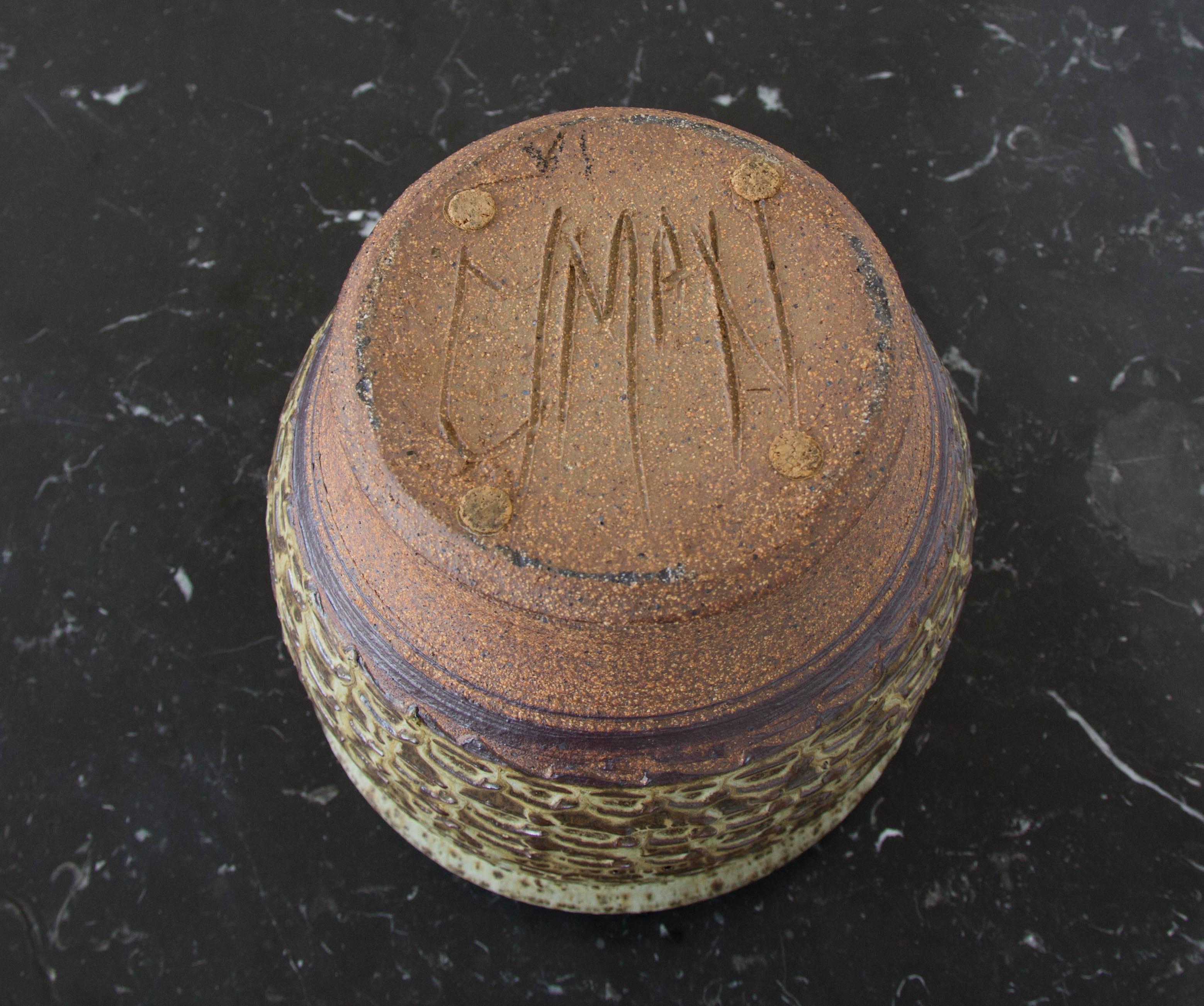 20th Century Textured Stoneware Garden Pot