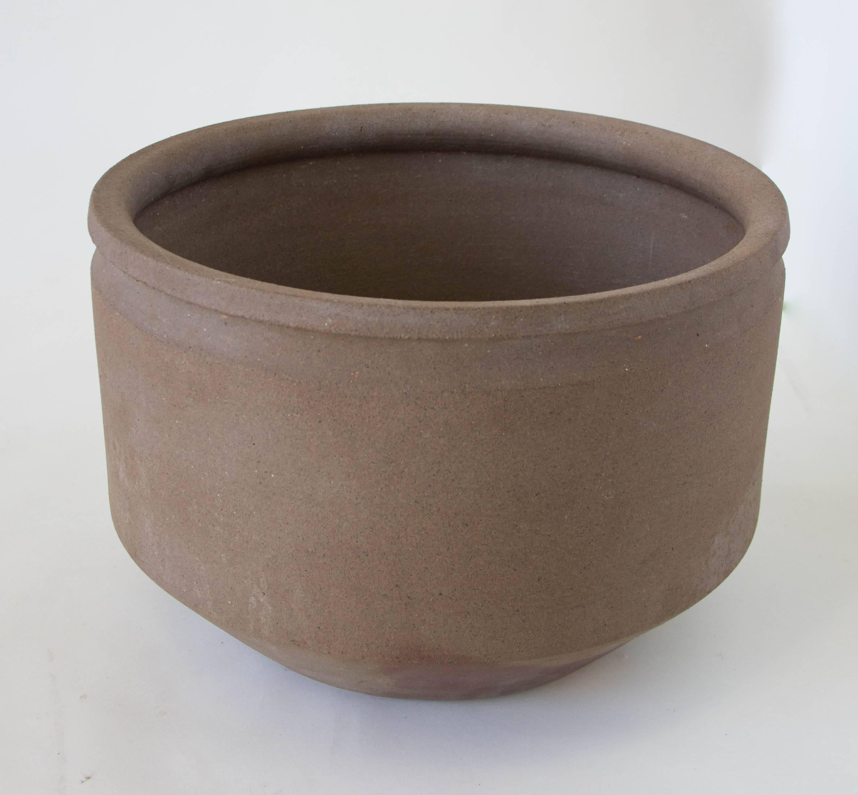 Mid-Century Modern Wide Stoneware Planter by David Cressey