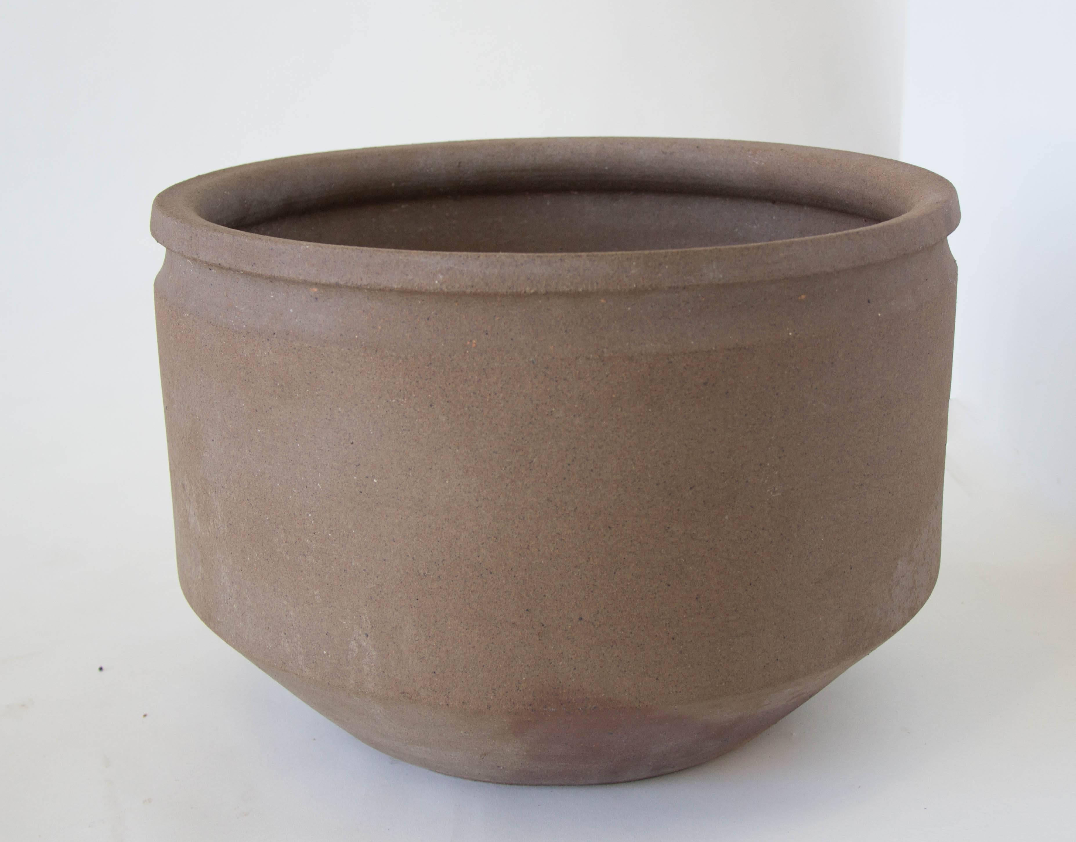 Wide Stoneware Planter by David Cressey In Excellent Condition In Los Angeles, CA