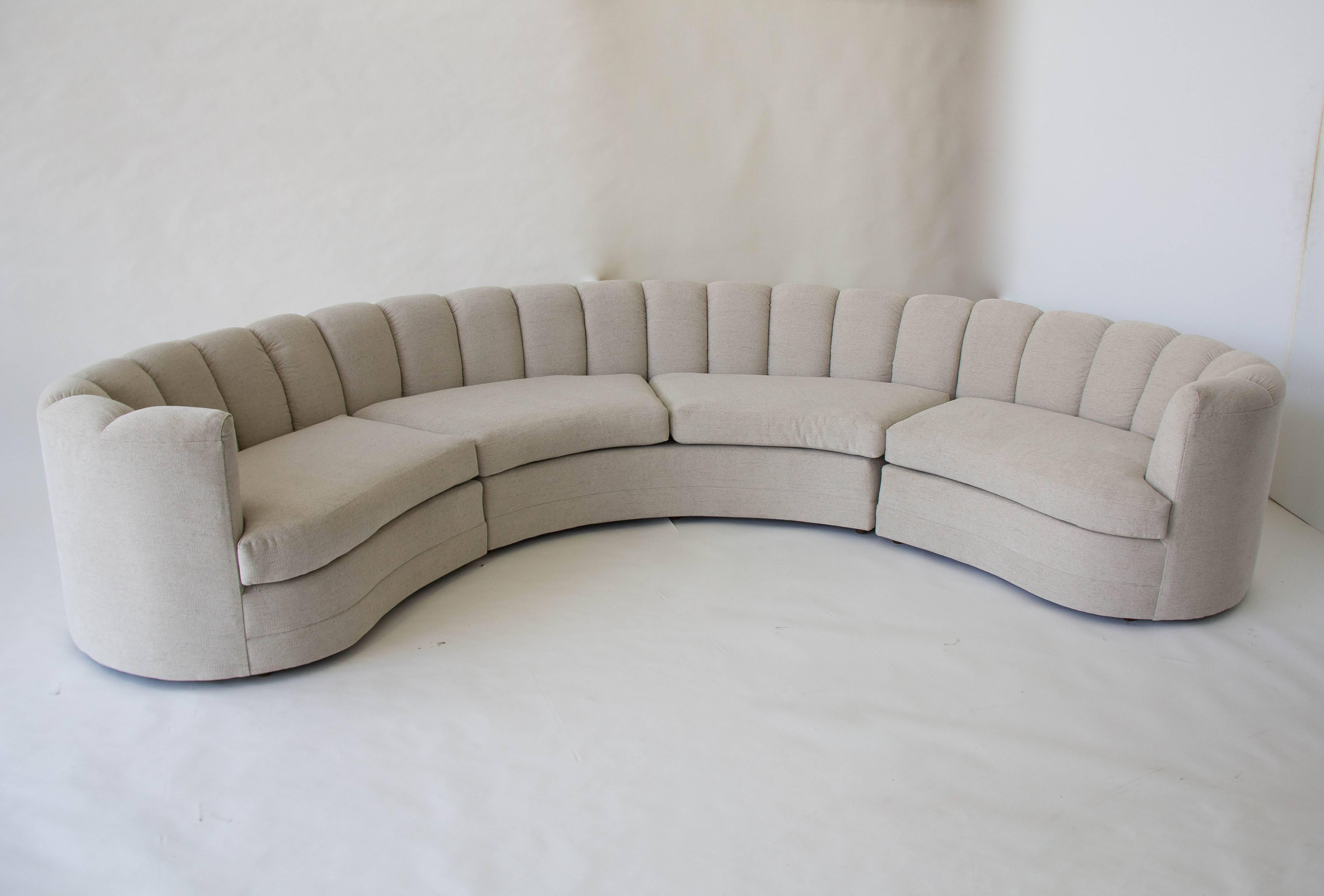 20th Century Custom 1980s Semicircular Sofa