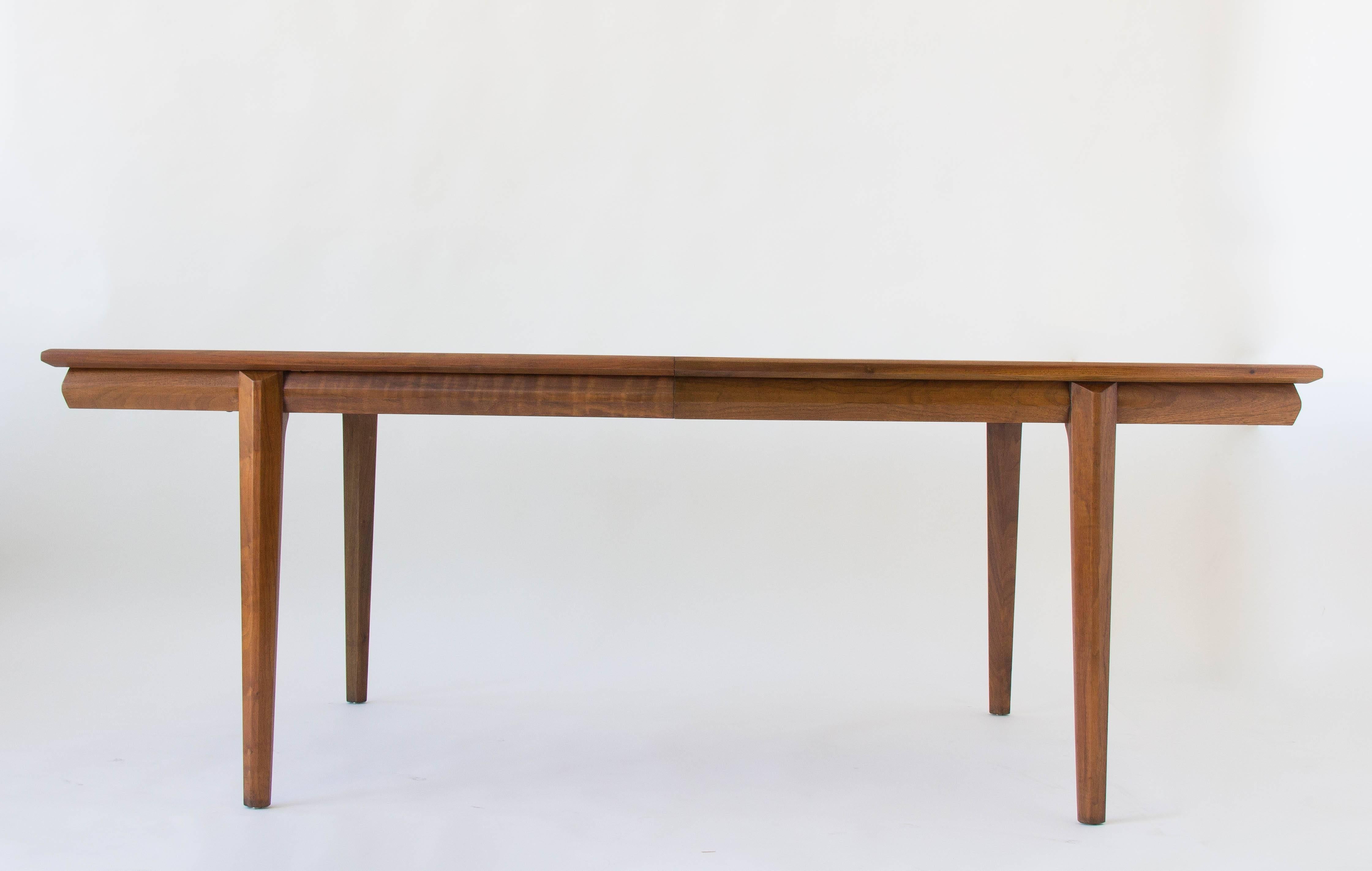 Mid-Century Modern Cal-Mode Dining or Conference Table with Burlwood Inlay