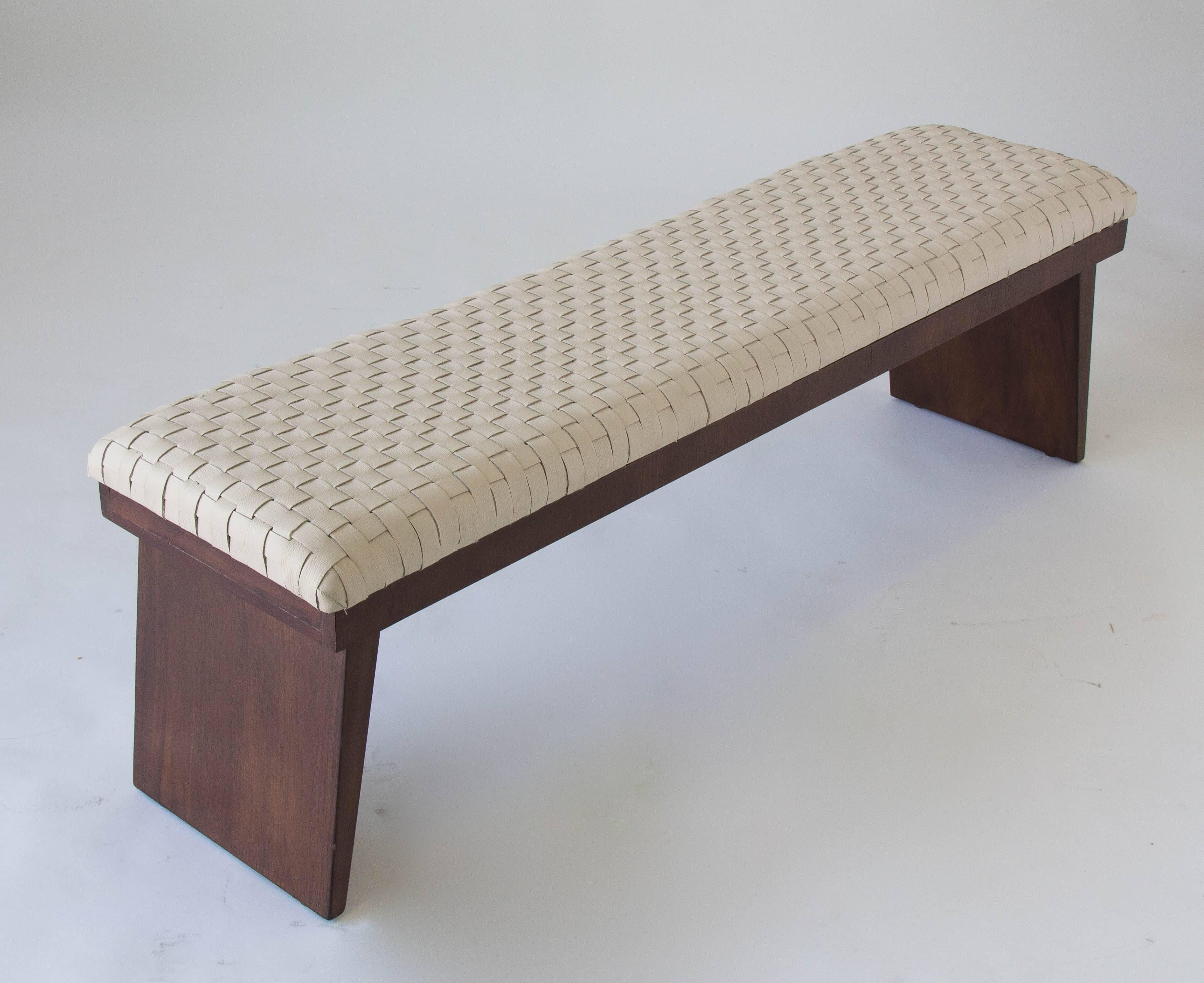 leather seat bench
