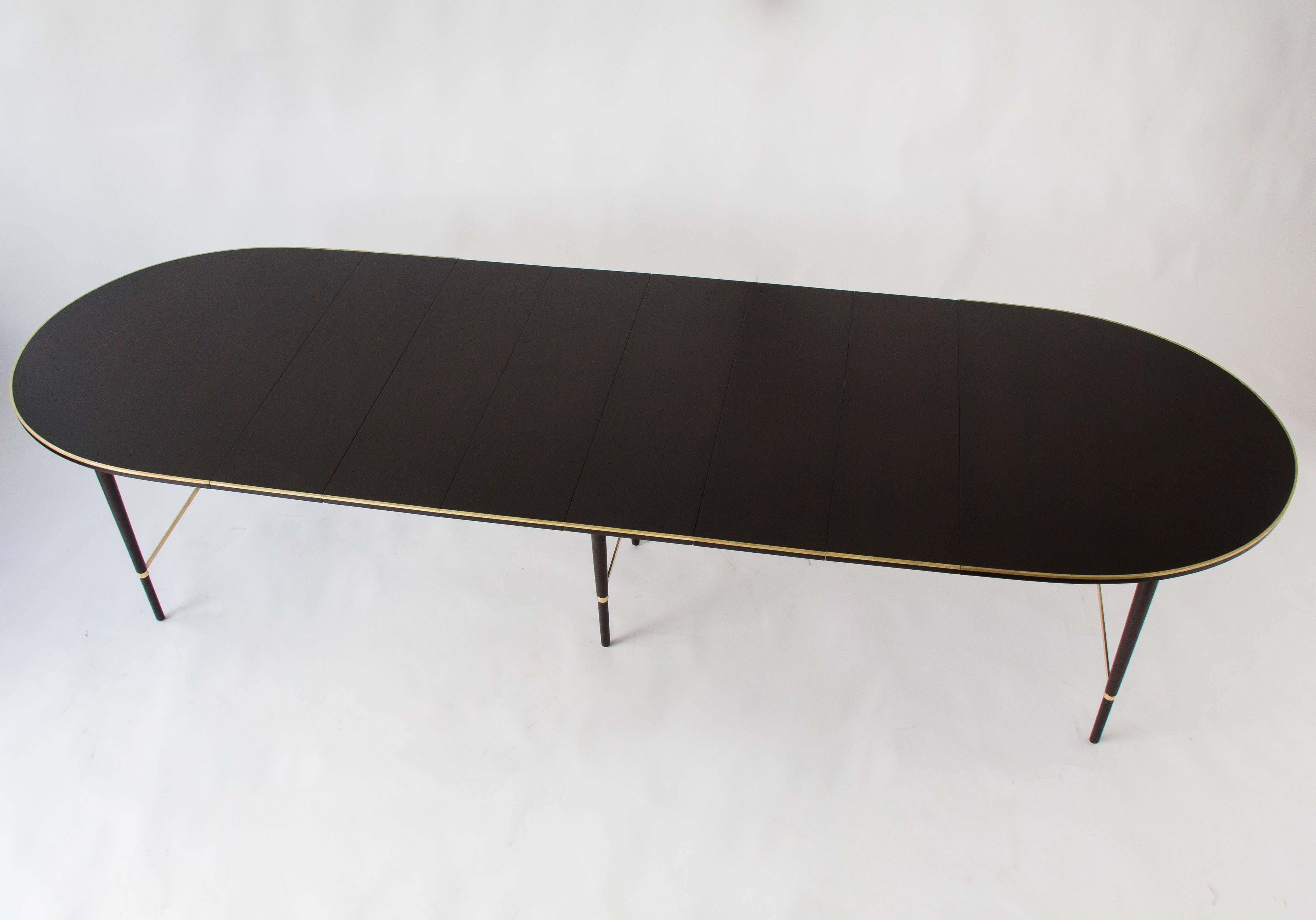 20th Century Paul McCobb Connoisseur Dining Table with Brass Edging