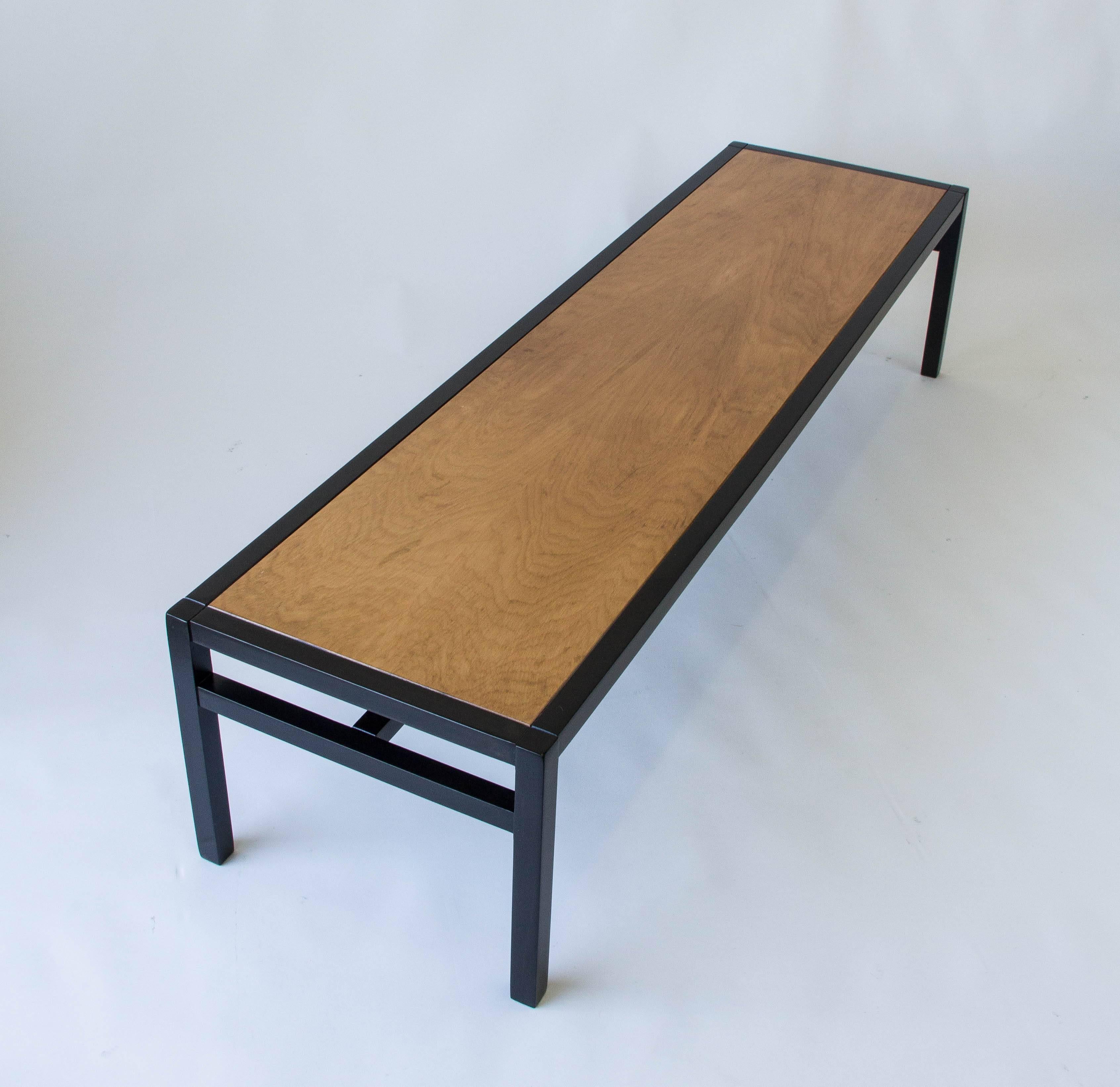 20th Century Coffee Table with Ebonized Frame