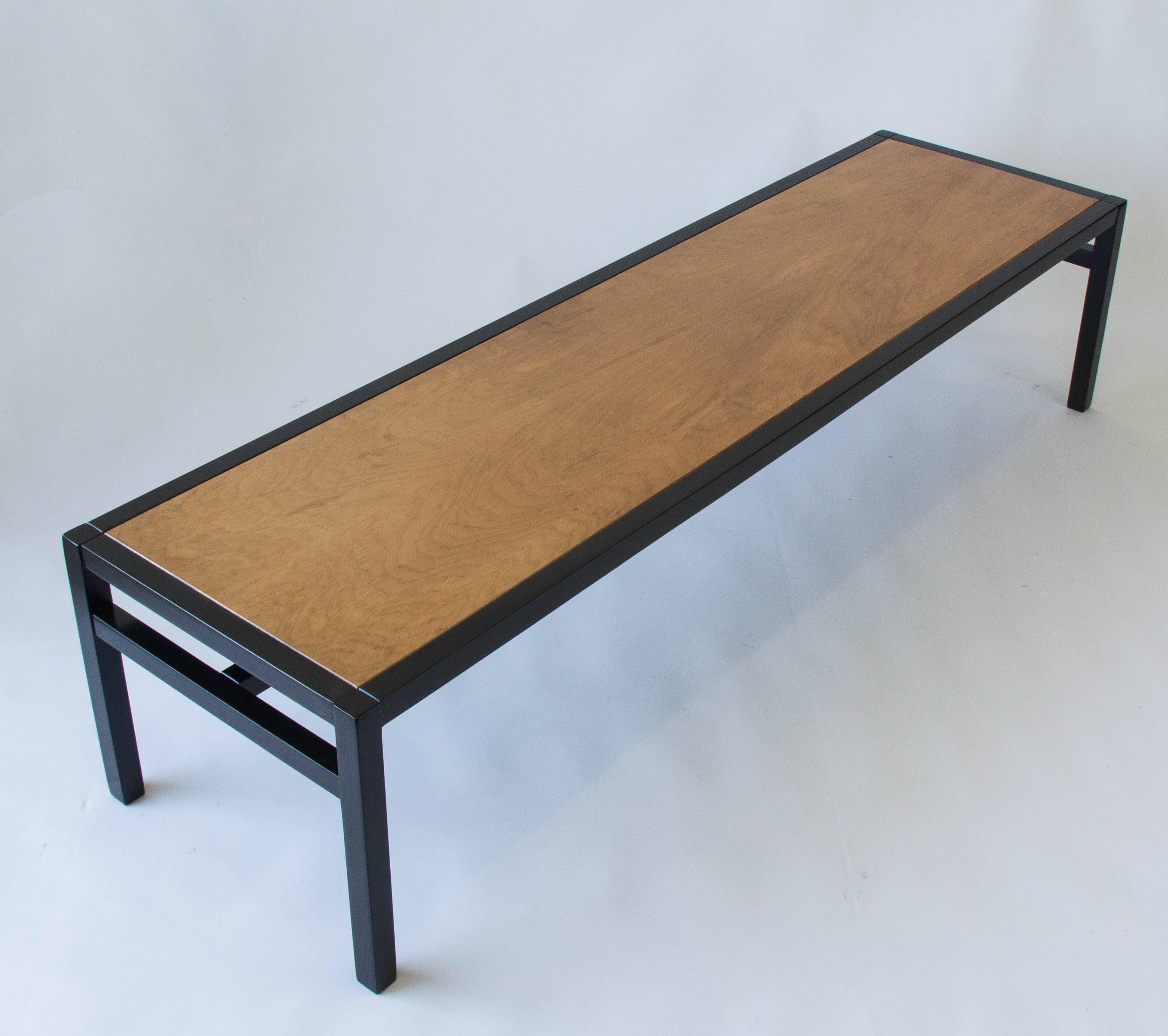 American Coffee Table with Ebonized Frame