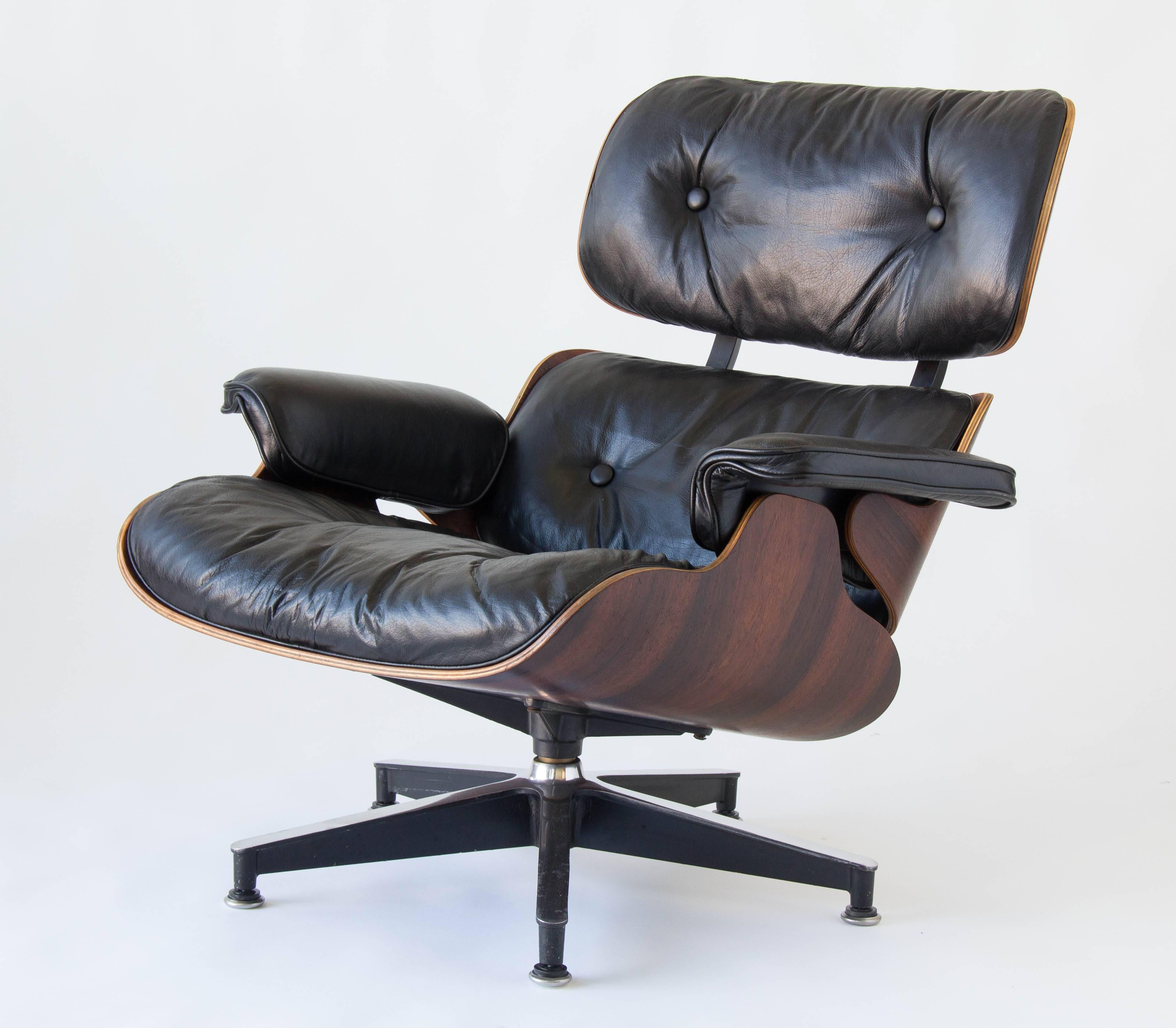 Mid-Century Modern 1960s Eames 670/671 Lounge Chair with Ottoman