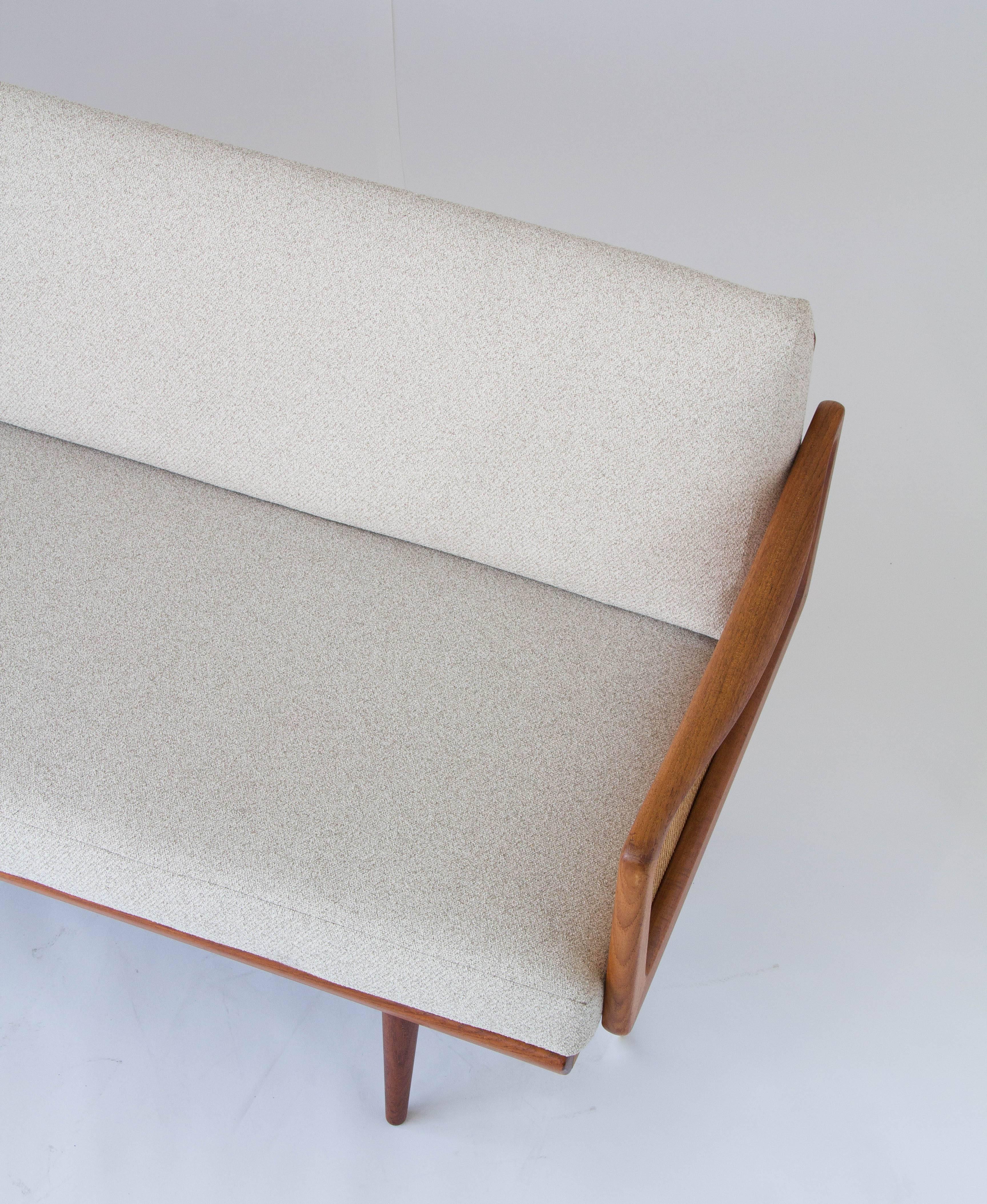 Mid-20th Century Sofa with Cane Details by Peter Hvidt and Orla Mølgaard-Nielsen for John Stuart