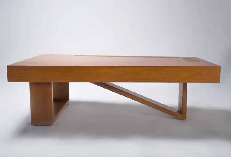 Coffee Table with Cork Inserts by Barzilay For Sale at 1stdibs