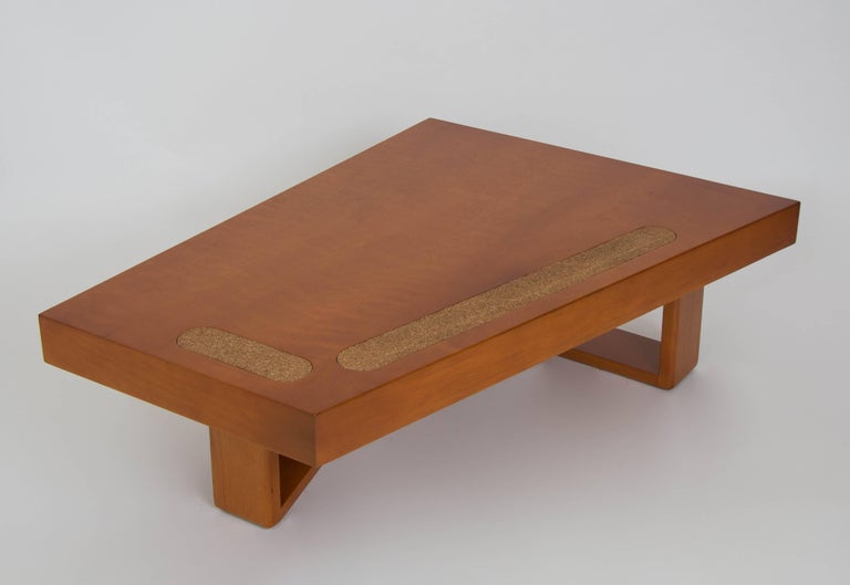 Coffee Table with Cork Inserts by Barzilay at 1stDibs
