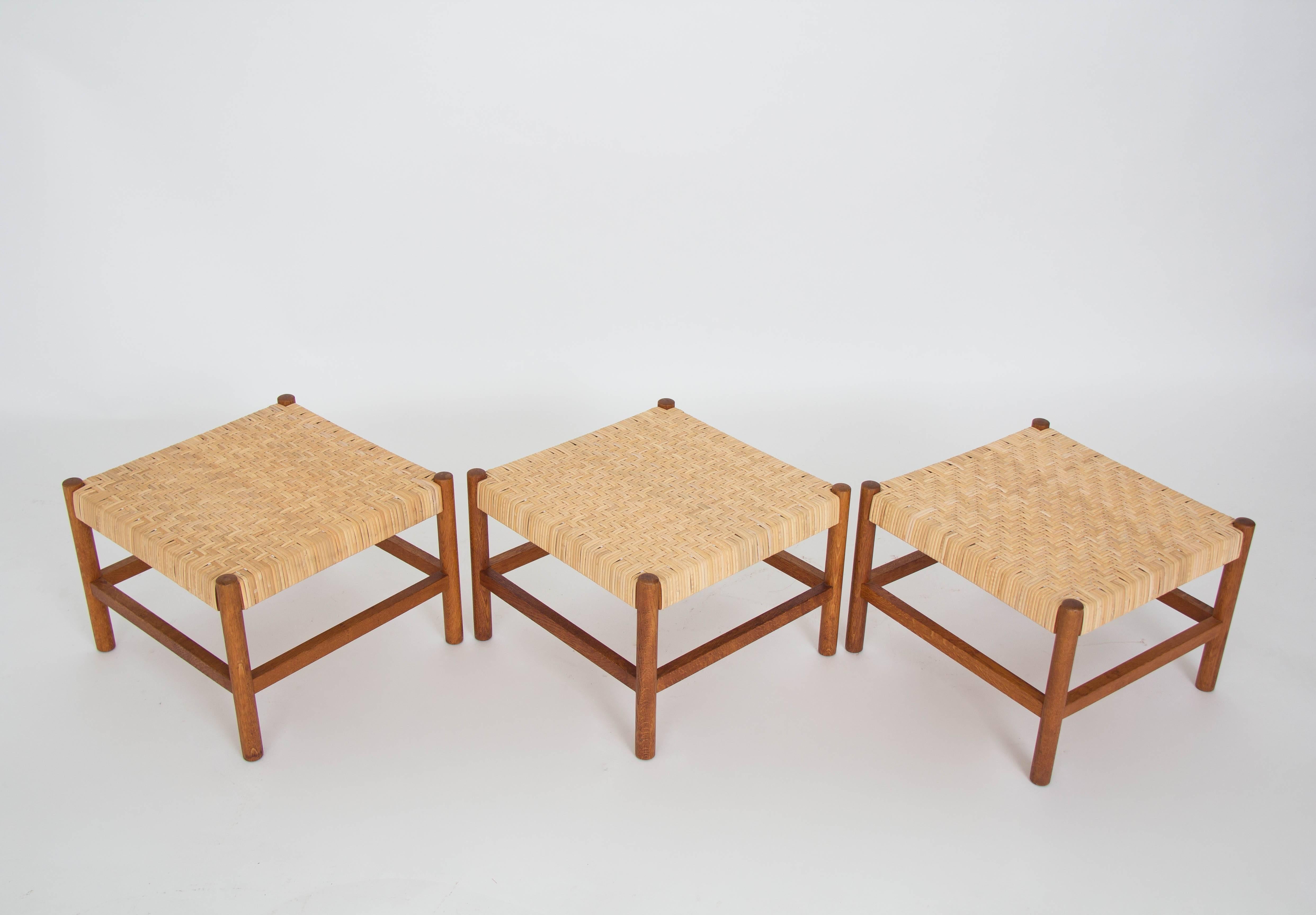 Patinated Three Stools by Axel Thygesen for Interna
