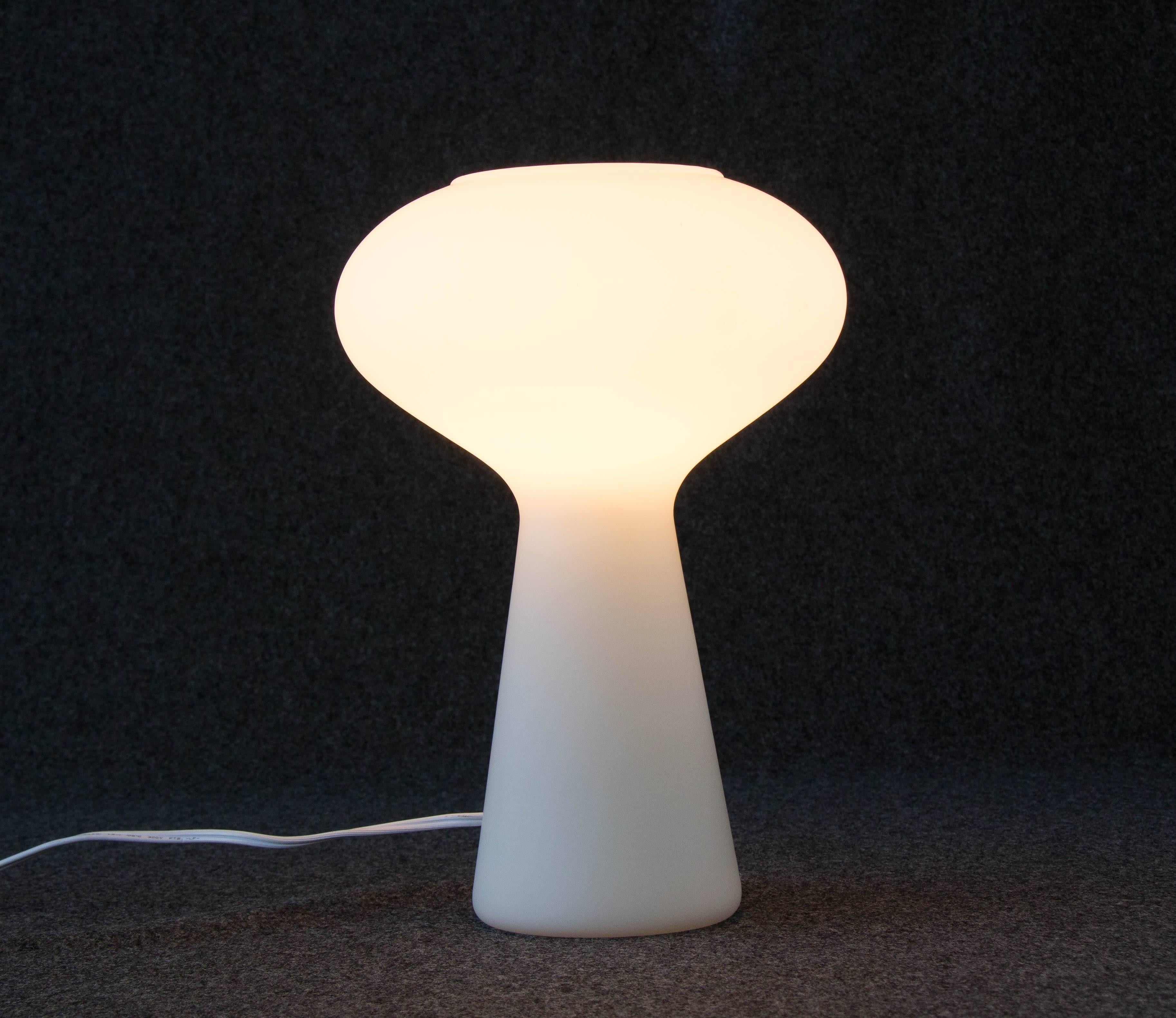 Finnish Blown Glass Mushroom Lamp by Lisa Johansson Pape