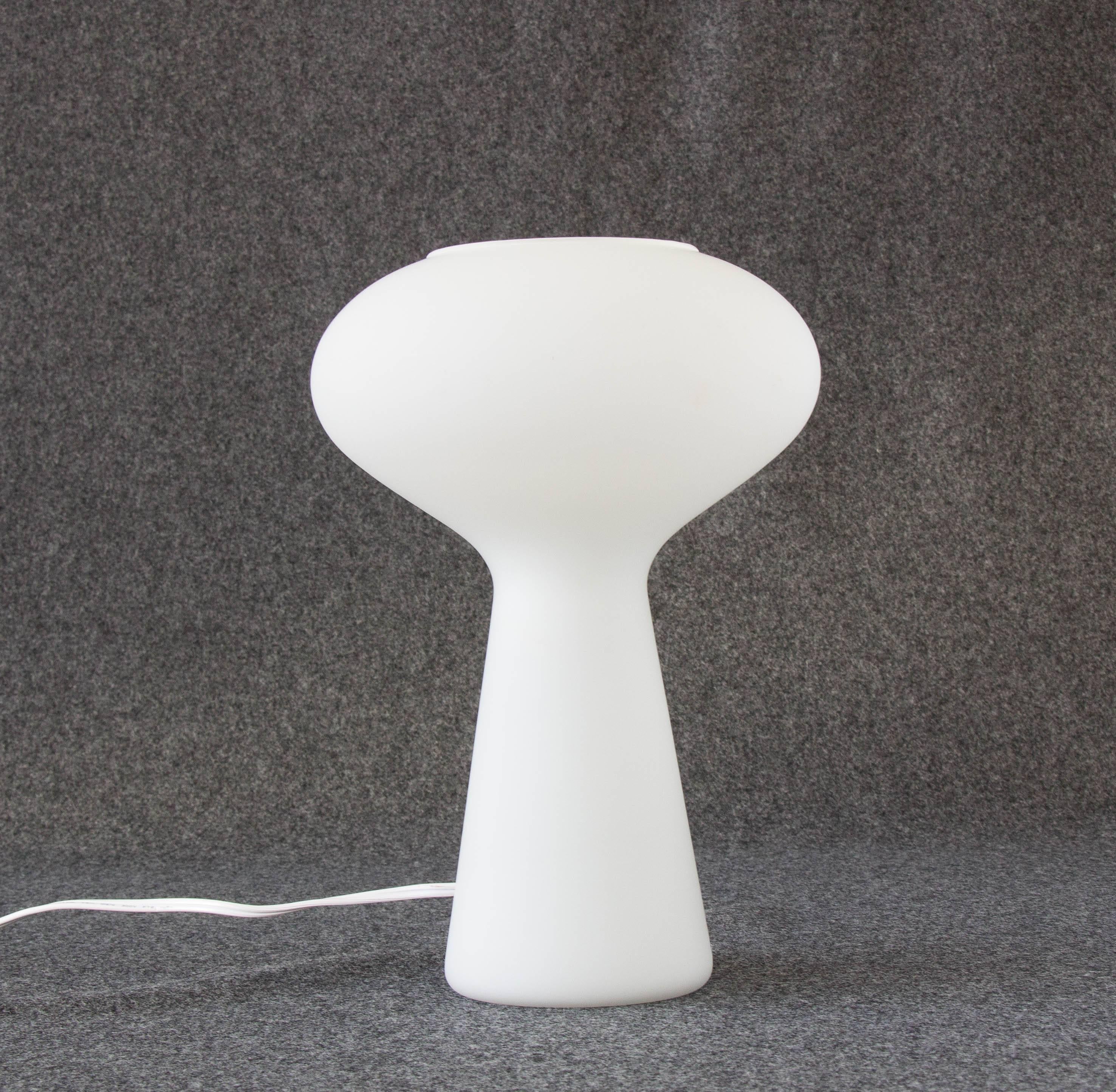 Frosted Blown Glass Mushroom Lamp by Lisa Johansson Pape
